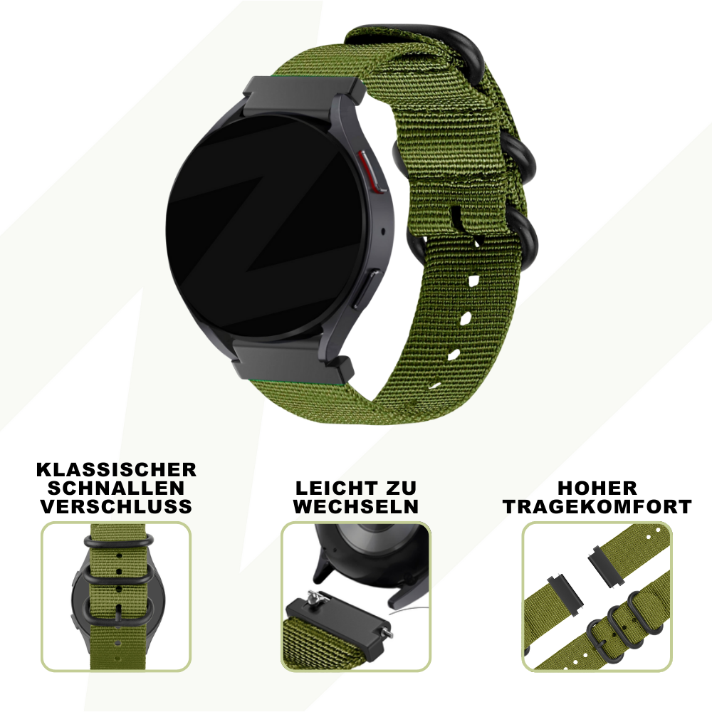 Bandz Suunto 5 Peak Nylon Strap with Buckle (Green)