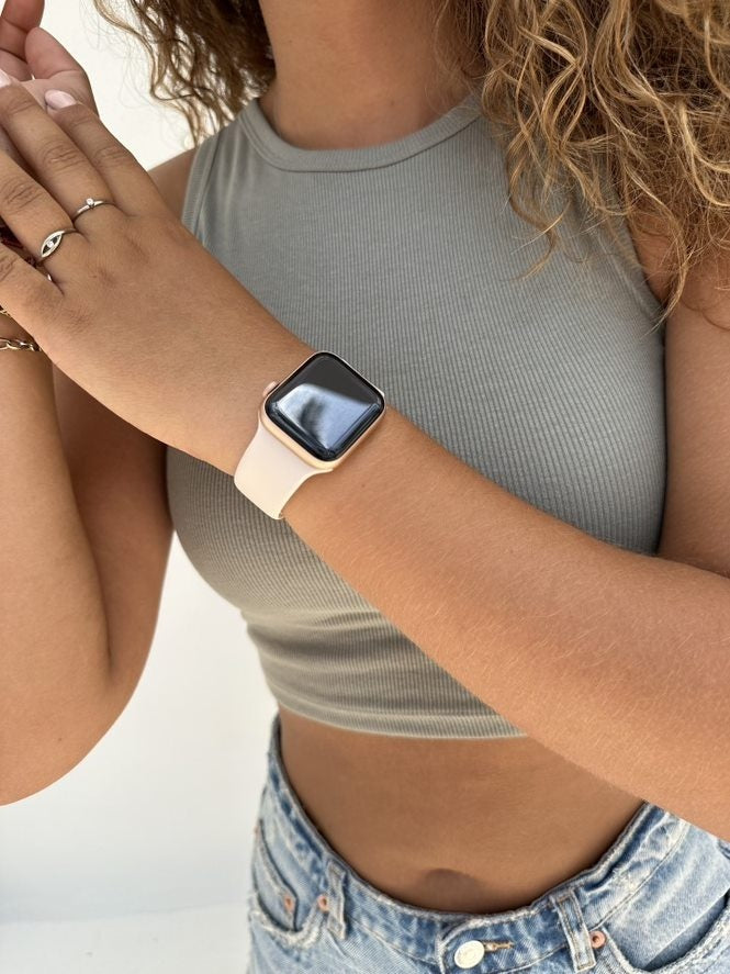 xoxo Wildhearts Apple Watch Silicone Strap (Beige)