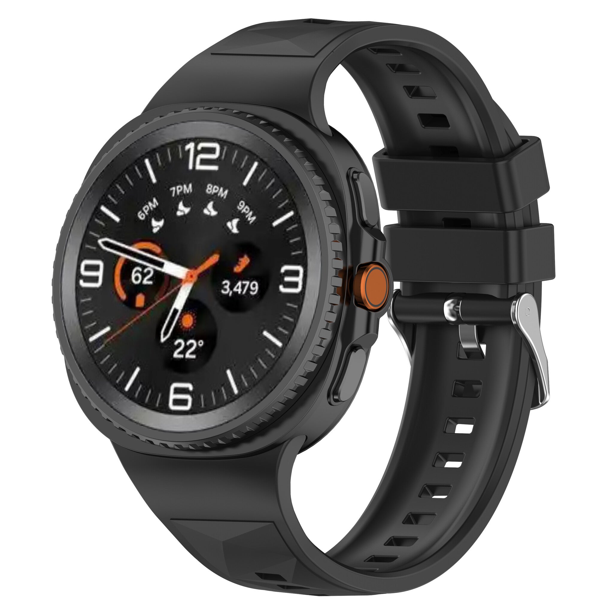 Samsung Galaxy Watch 8 Classic Diamond Silicone Strap (Black)