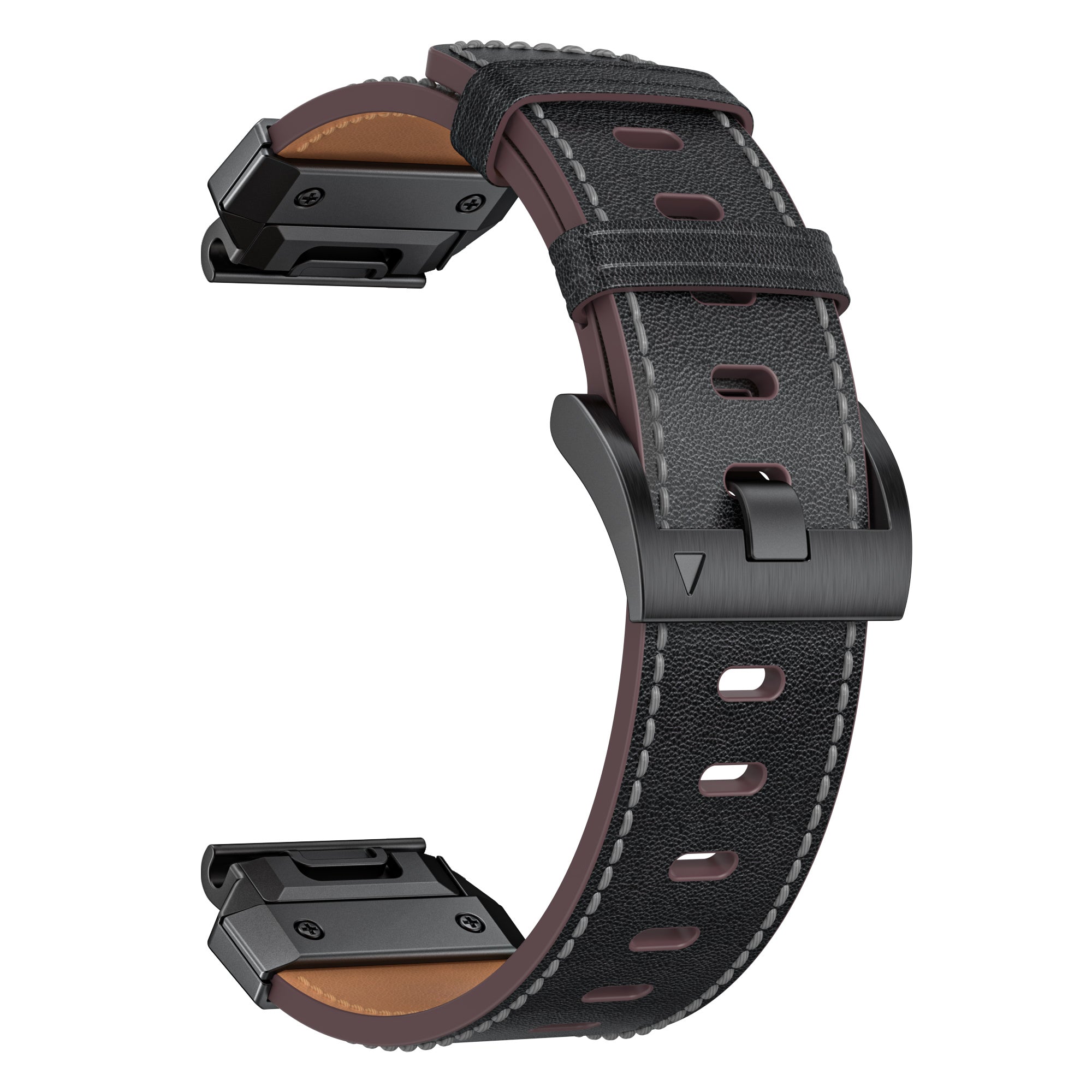 Garmin Fenix 7 Genuine Lederarmband (Schwarz)