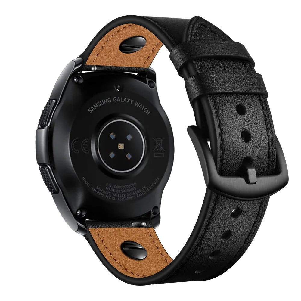 Coros Pace 2 Lederband mit Schraube (Schwarz)