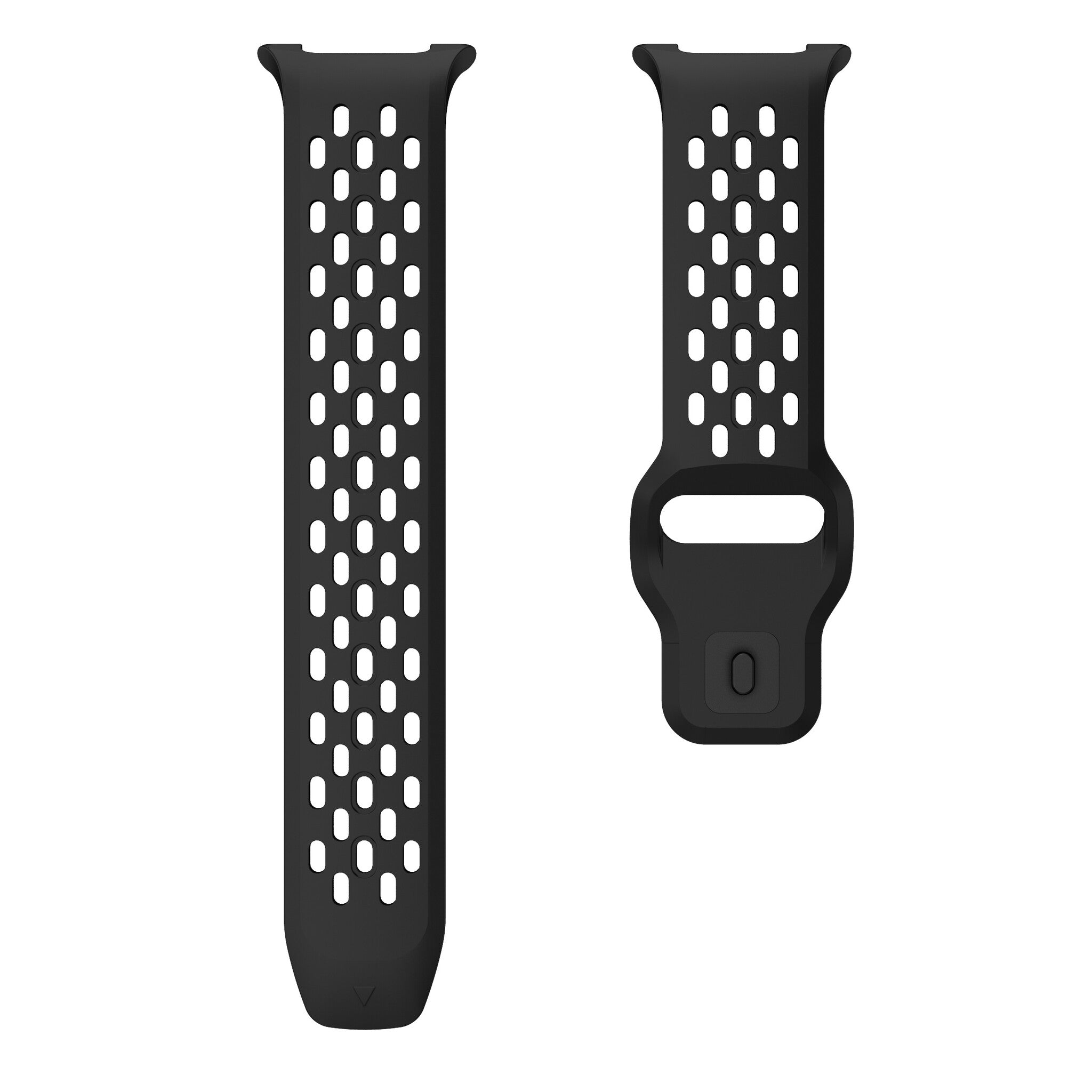 Samsung Galaxy Watch 8 - 40mm Silikonarmband mit Löchern (Schwarz)