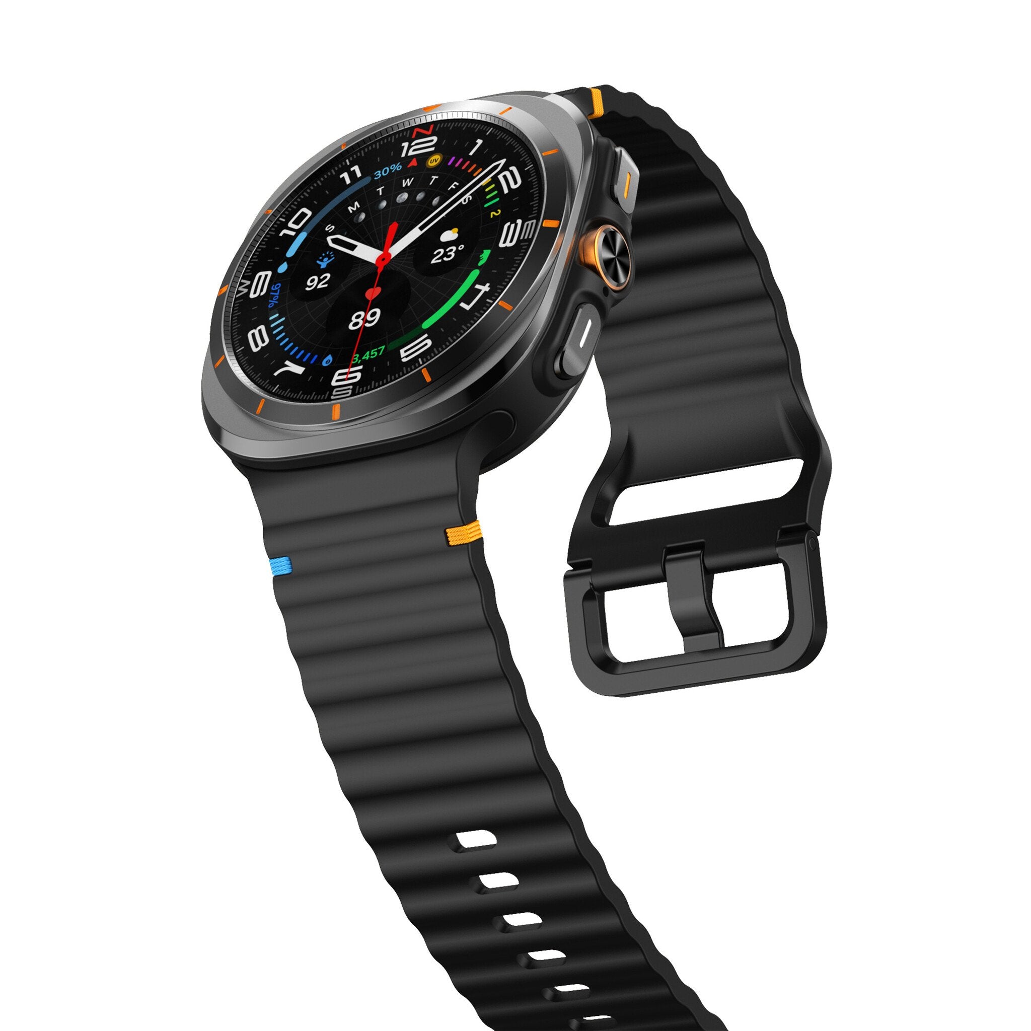 Galaxy Watch Ultra Wave Silicone Strap (Black)