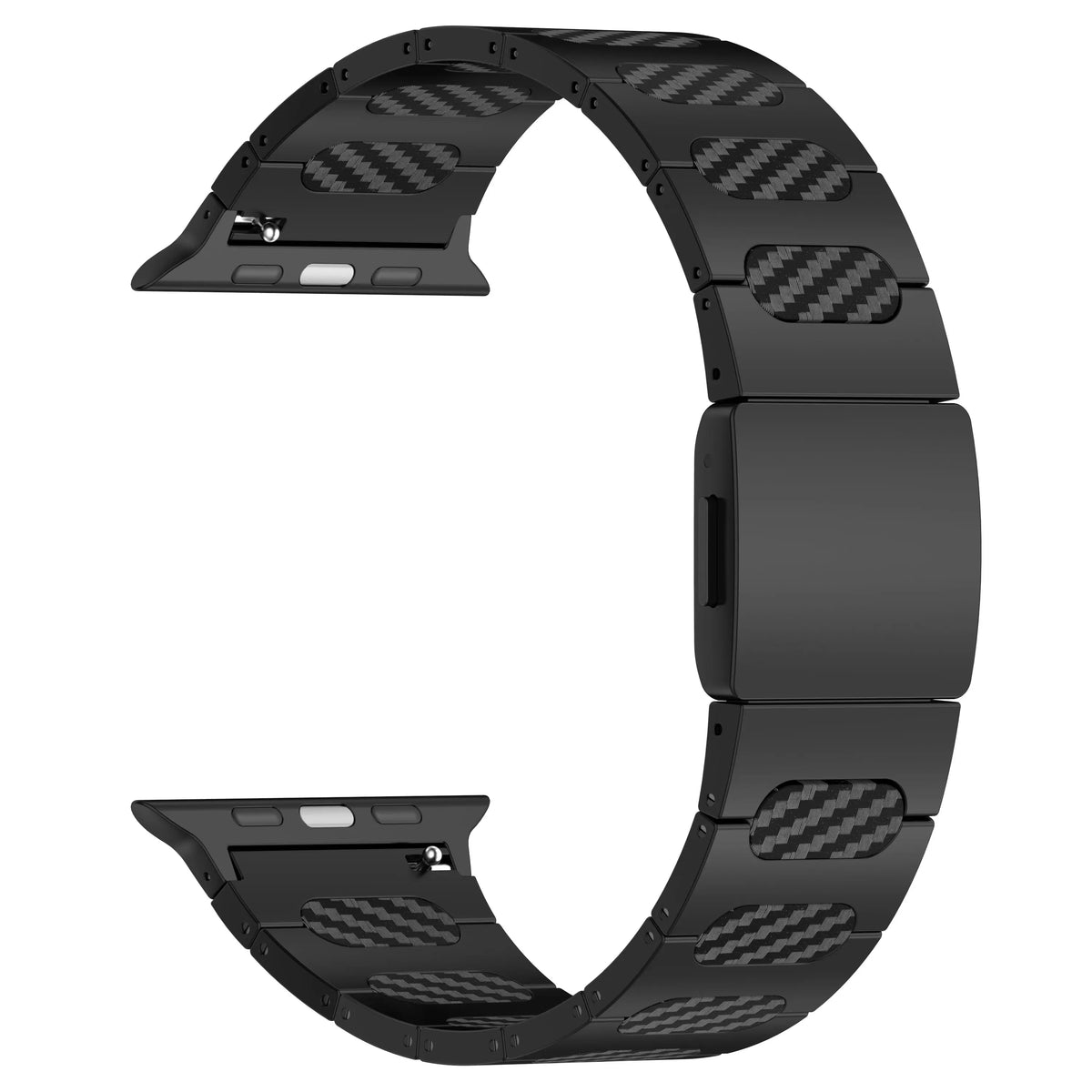 Apple Watch Raffiniert Stahl-Hybridarmband (Schwarz/Karbon)