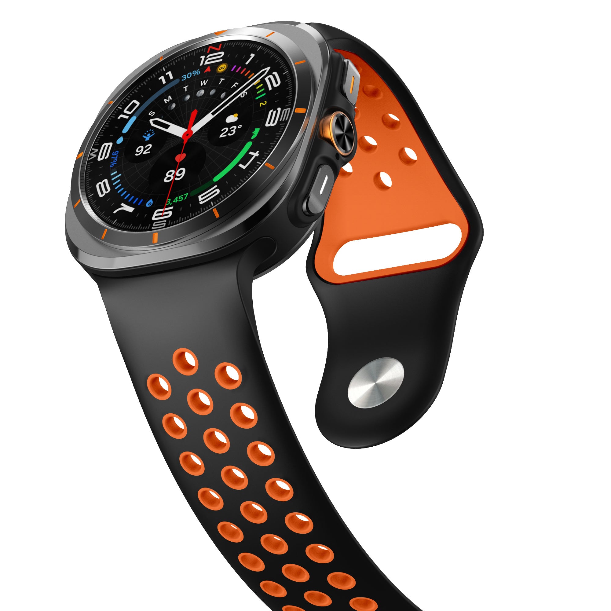 Samsung Galaxy Watch Ultra Sport Strap (Black/Orange)