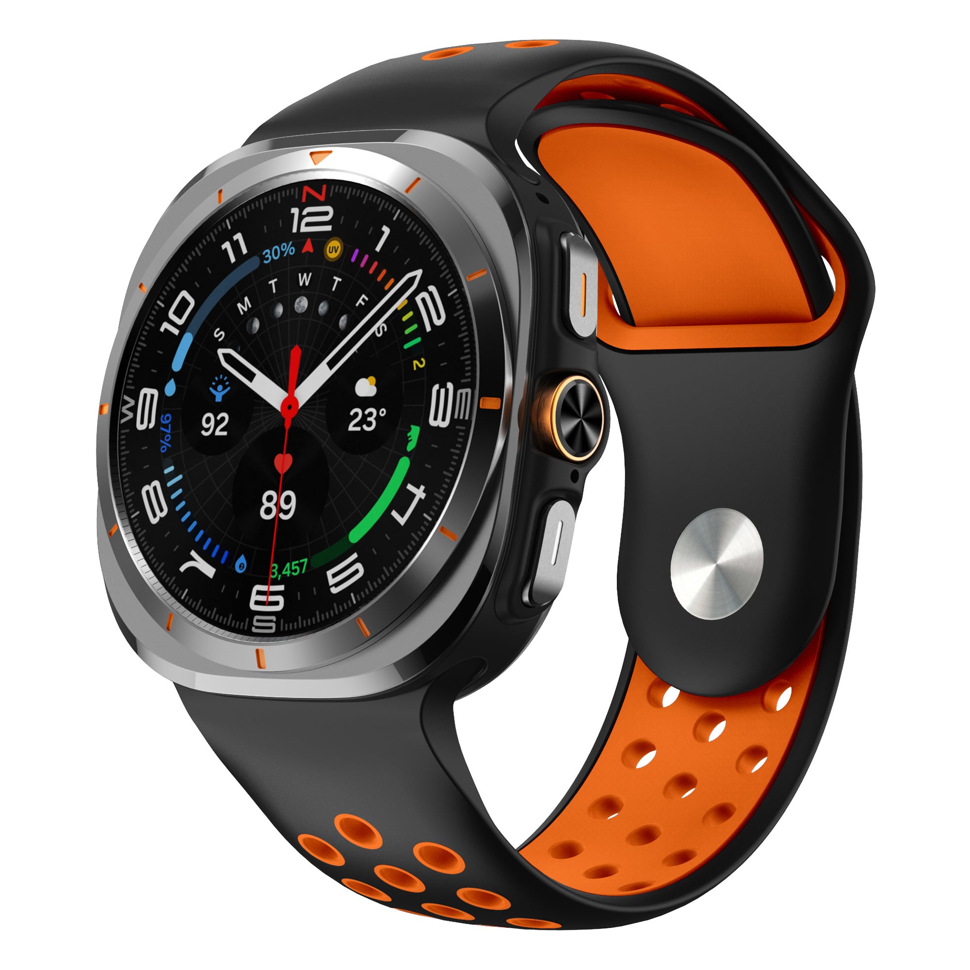 Samsung Galaxy Watch Ultra Sportarmband (Schwarz/Orange)