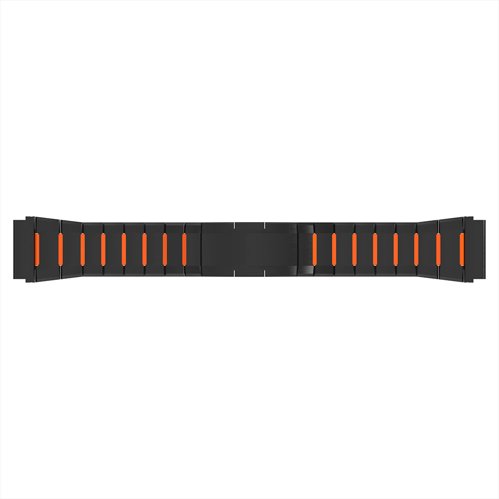 Gard Pro Health Smartwatch 2+ 'One Push' Steel Hybrid Strap (Black/Orange)