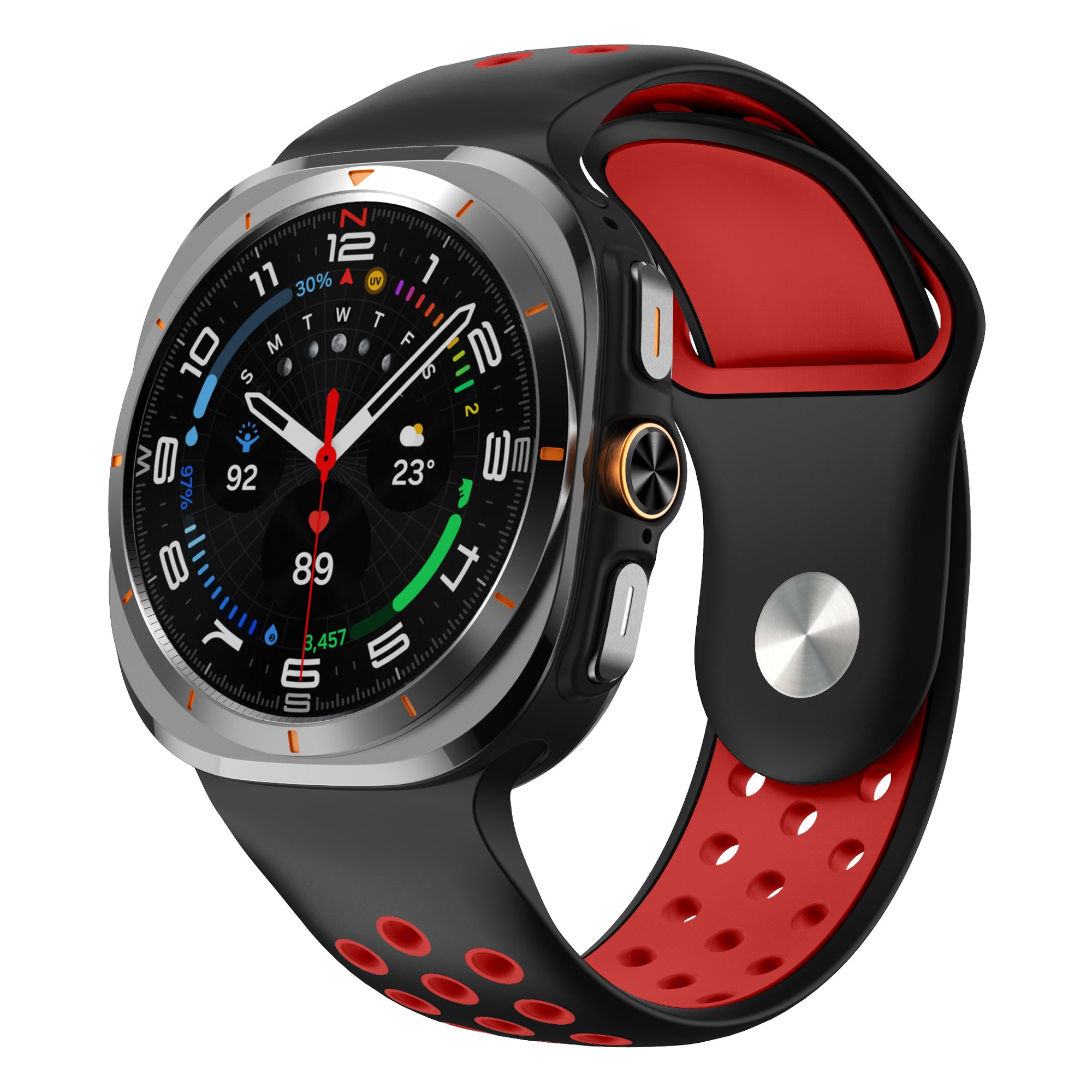 Samsung Galaxy Watch Ultra Sportarmband (Schwarz/Rot)