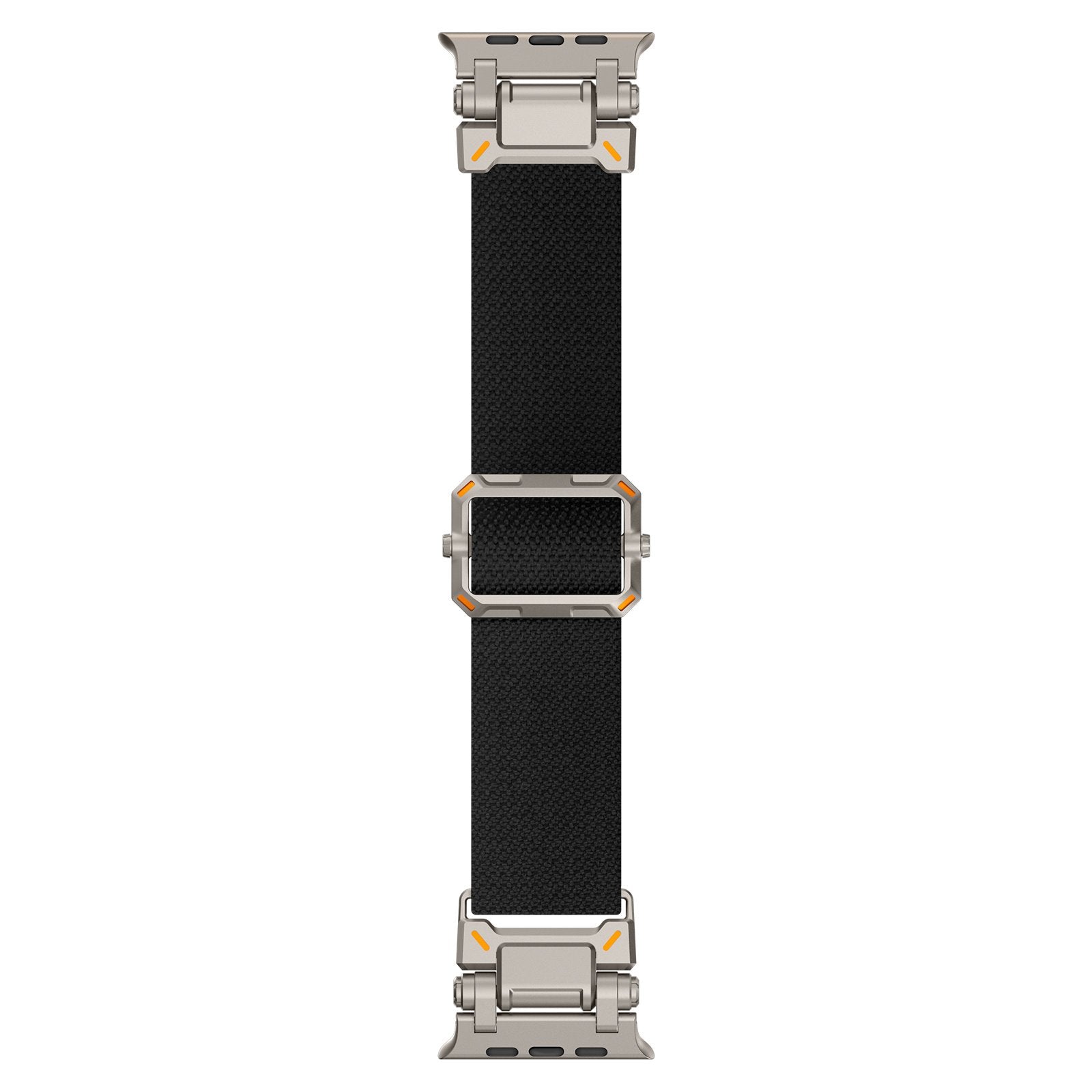 Apple Watch 'Explorer' Polyester Armband (Schwarz mit Titan)