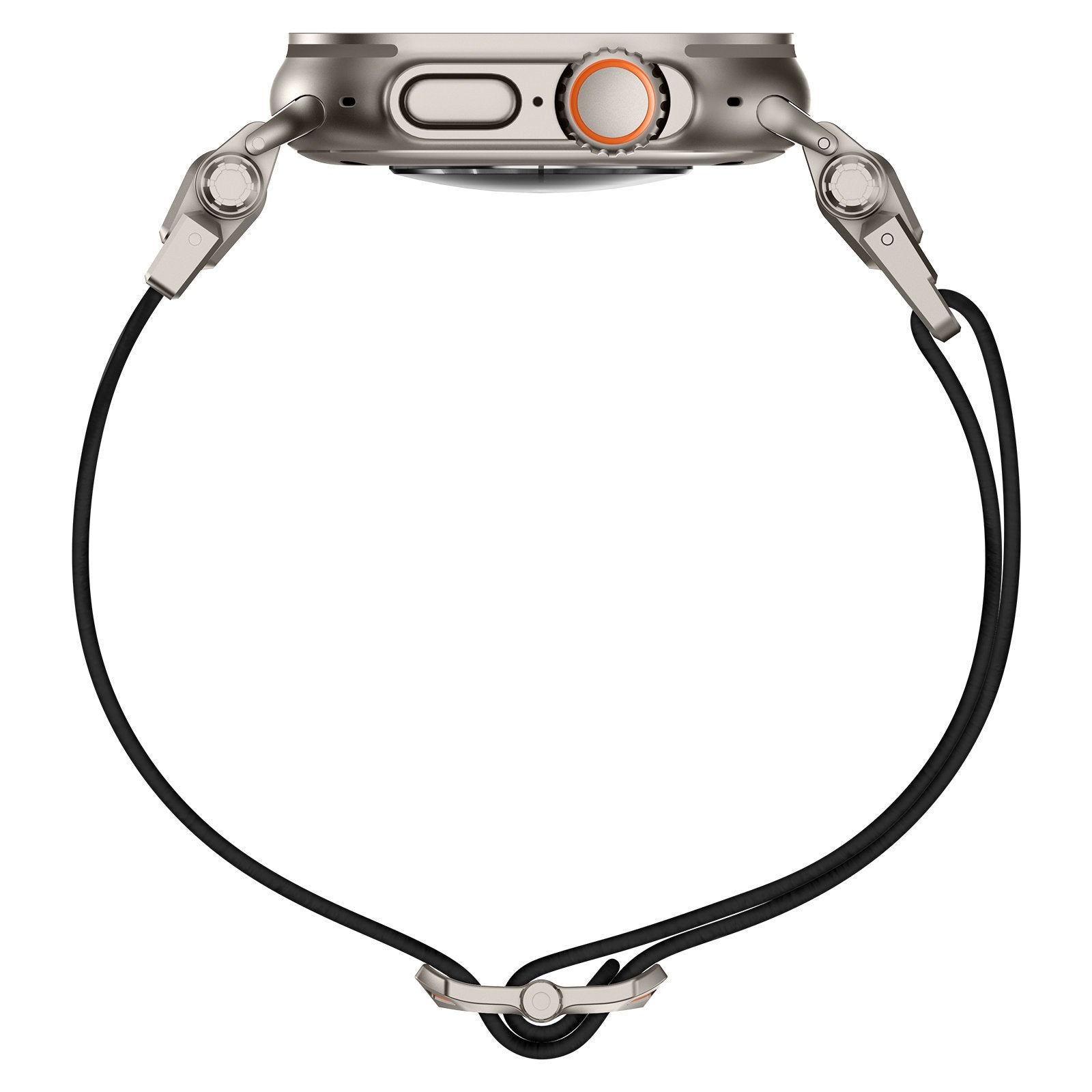 Apple Watch 'Explorer' Polyester Armband (Schwarz mit Titan)