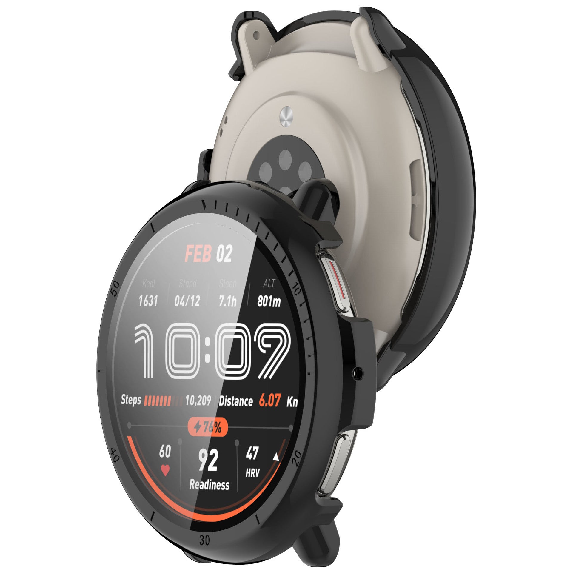 Amazfit Active 2 Hartschale mit Glass (Schwarz)