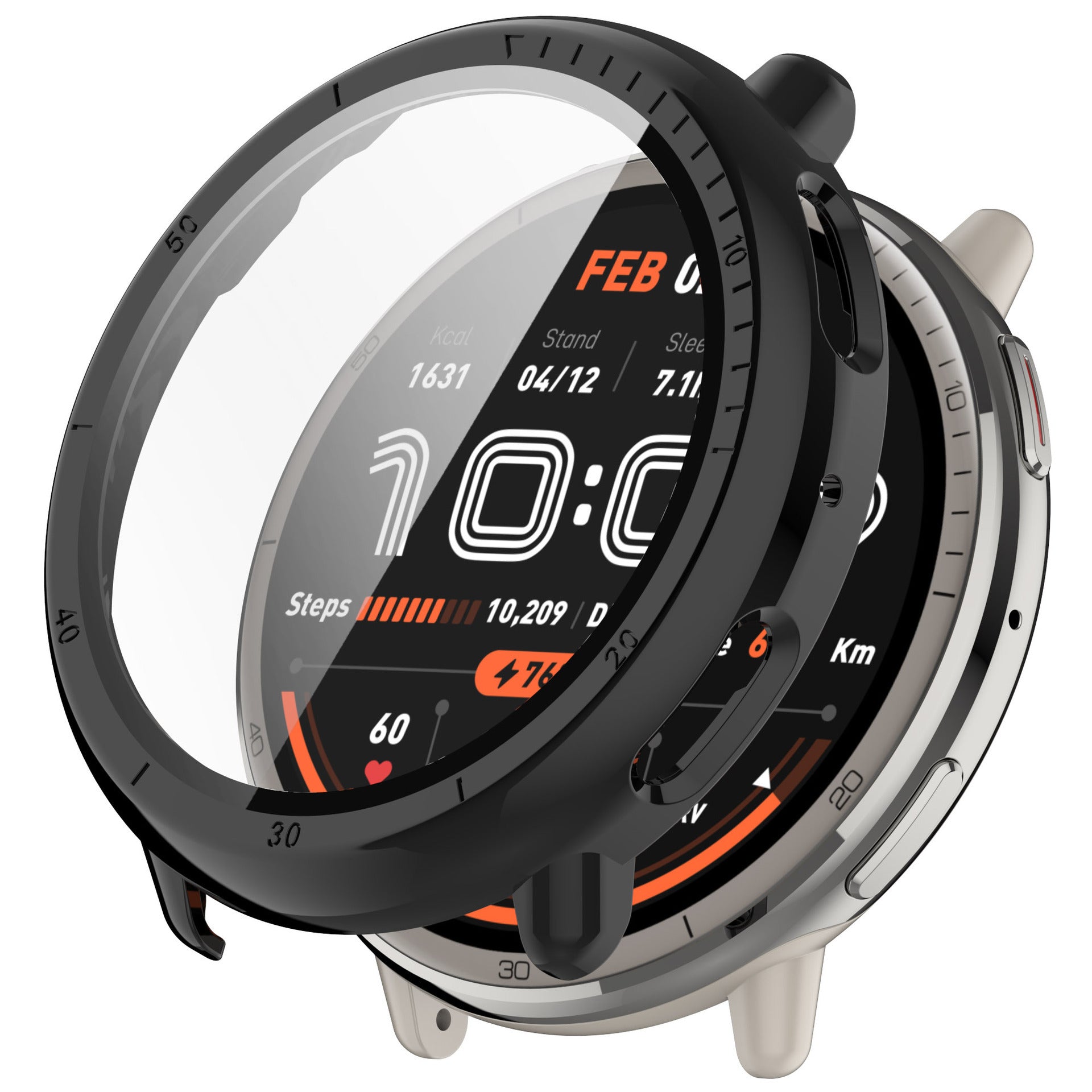 Amazfit Active 2 Hartschale mit Glass (Schwarz)