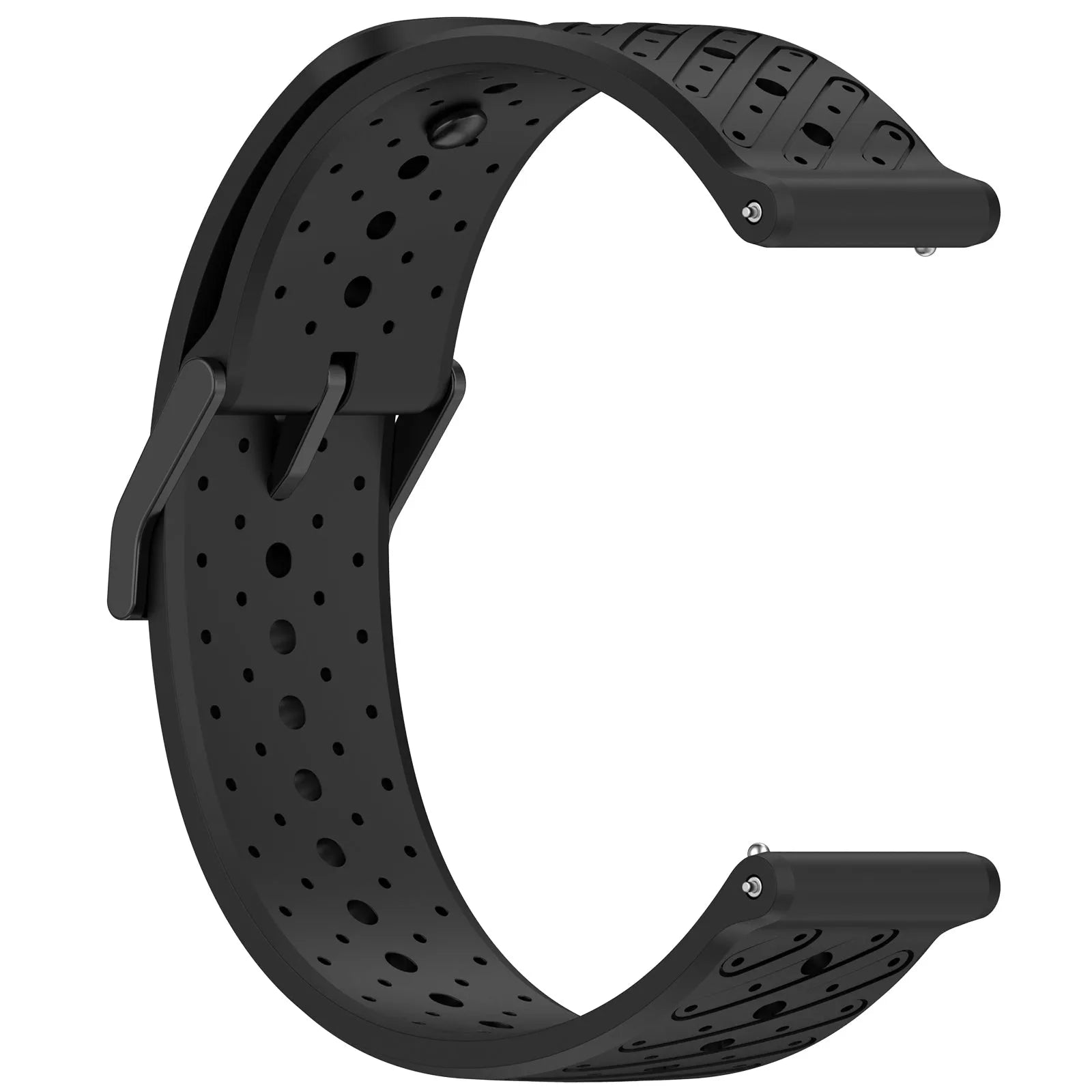 Coros Pace 3 Gestreiftes Silikonarmband (Schwarz)