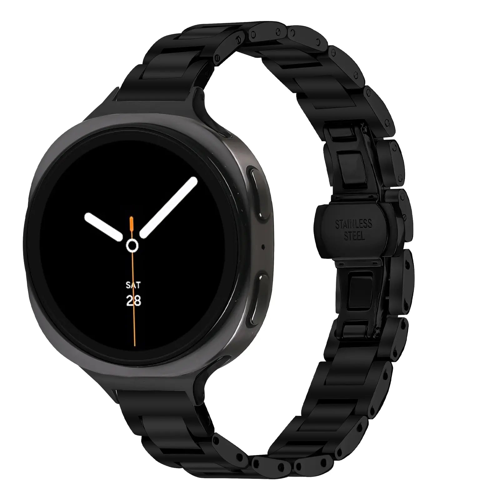 Samsung Galaxy Watch 8 Classic Slimfit Stahlarmband (Schwarz)