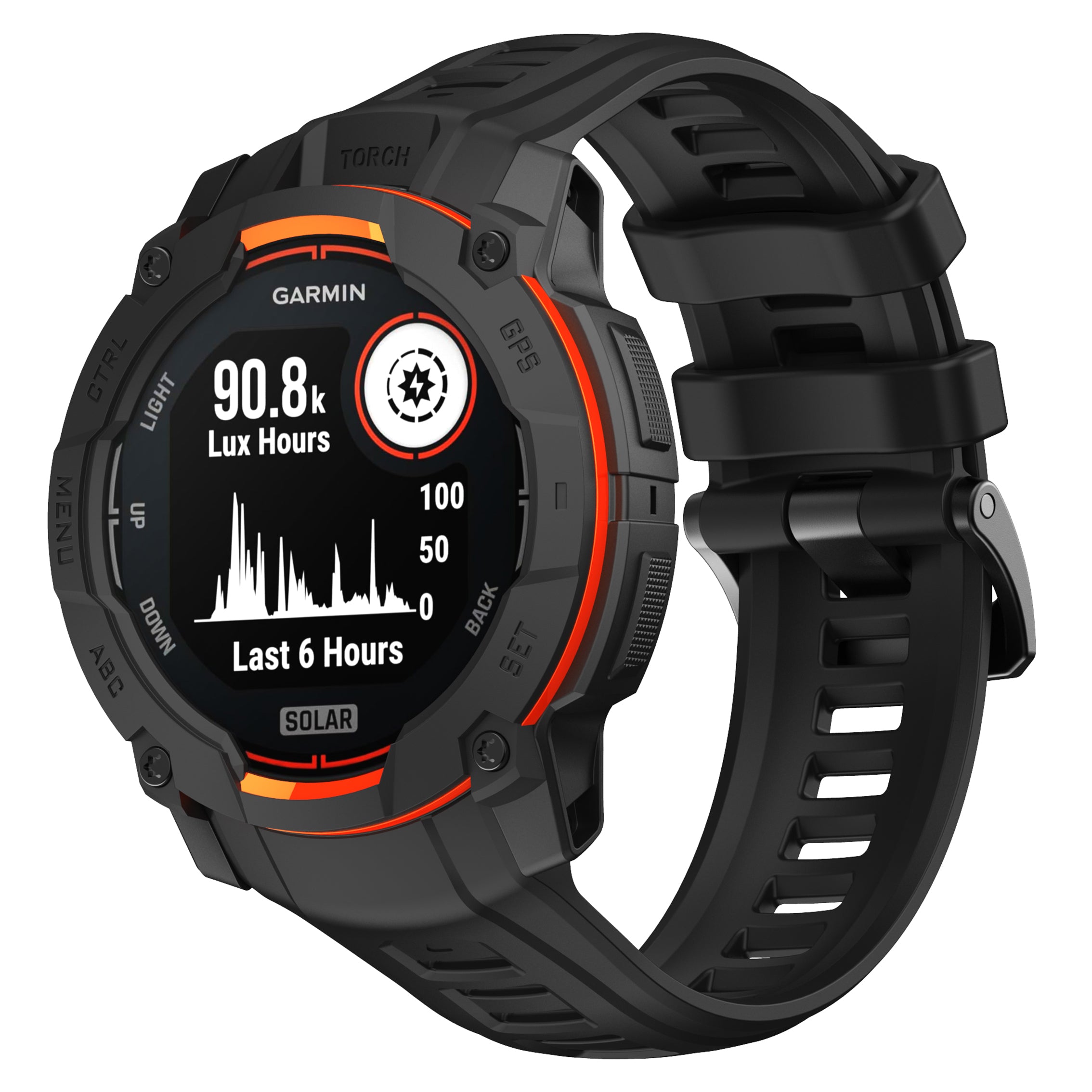 Garmin Instinct 3 - 50mm Silikonarmband 'Perfect Fit' (Schwarz)