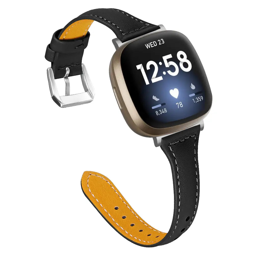 Slim Leather Strap, black