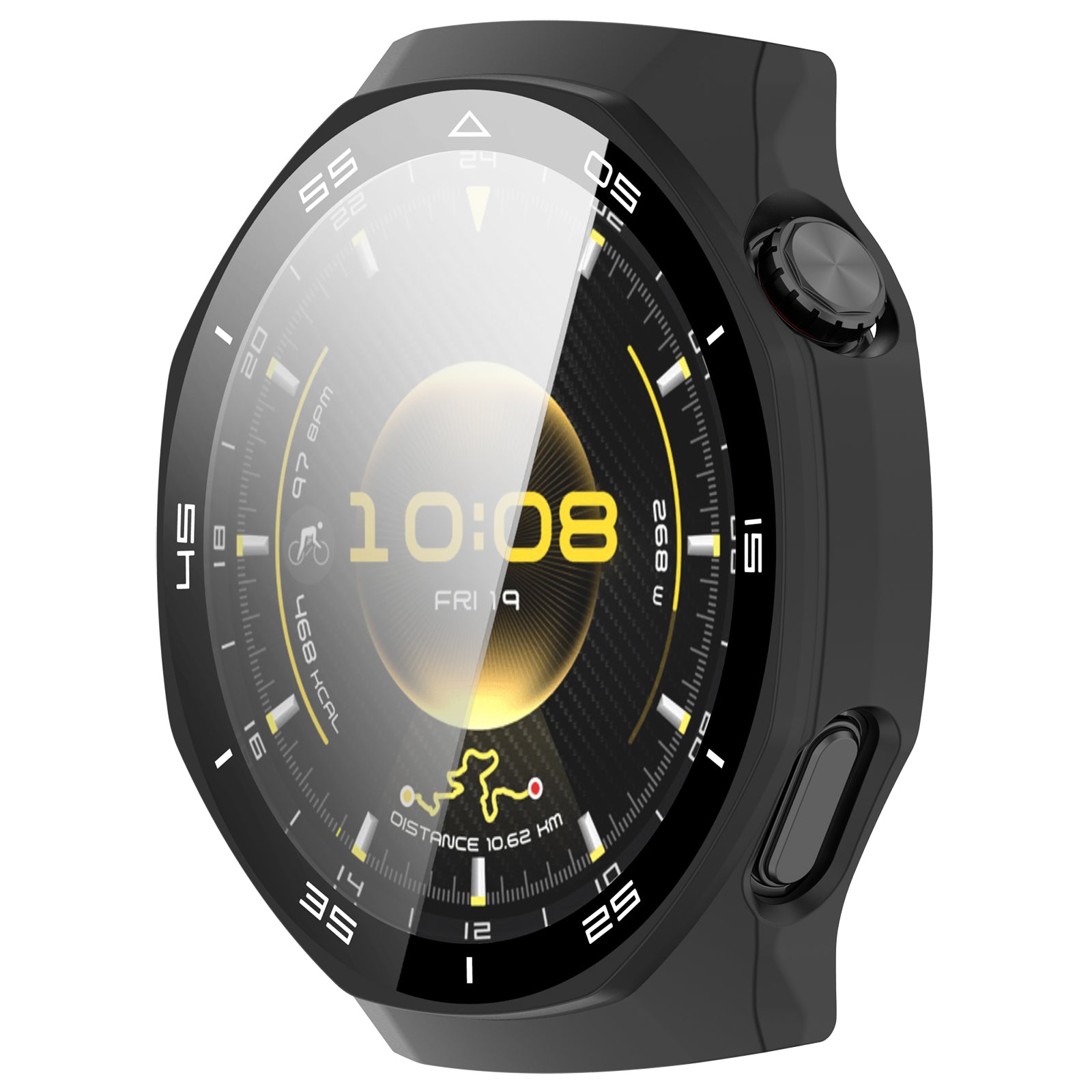 Huawei Watch GT 6 Pro Hard Case mit Glas (Schwarz)