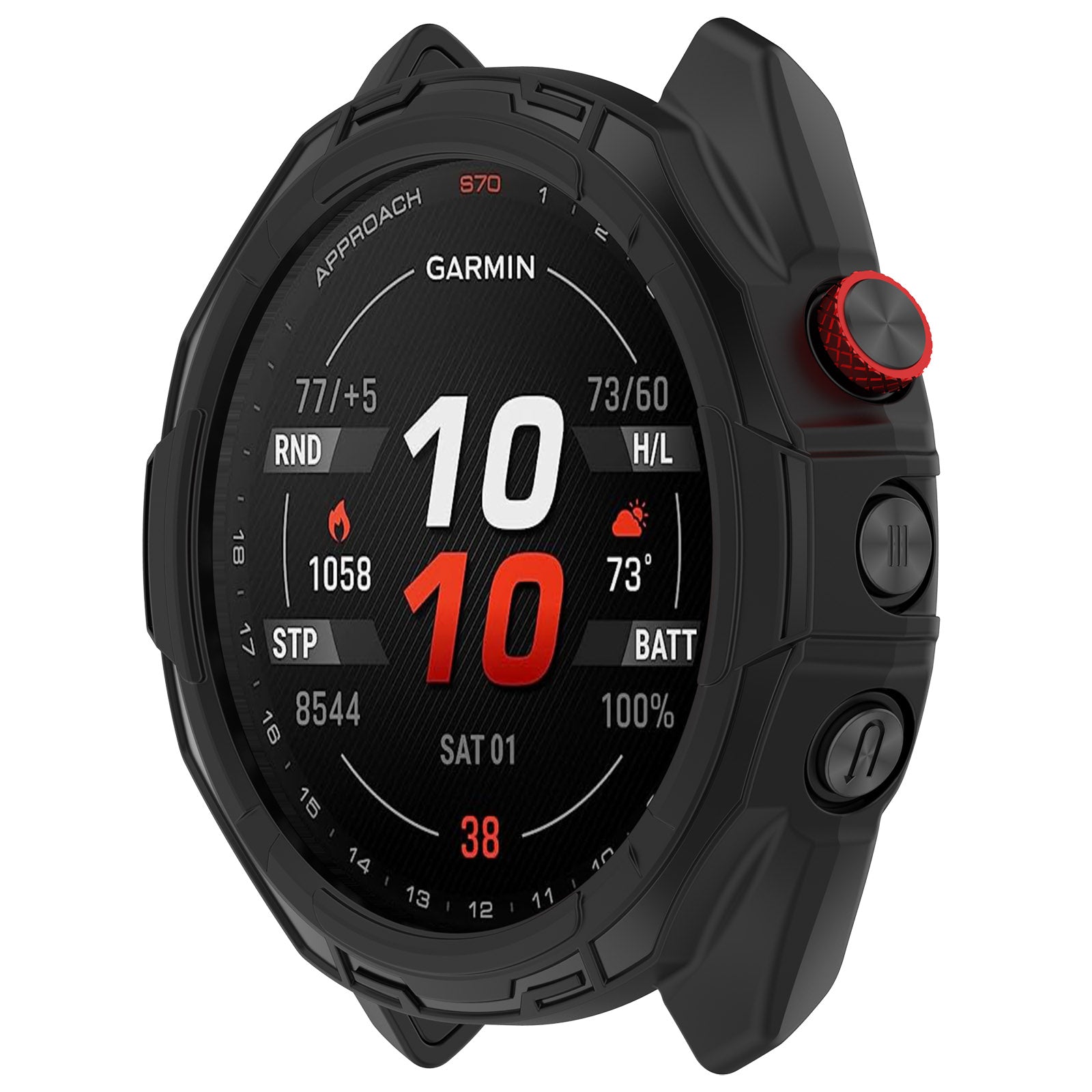 Garmin Approach S70 - 47mm Robuste TPU-Hülle (Schwarz)