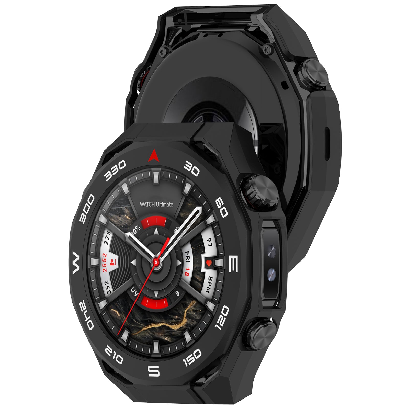 Huawei Watch Ultimate 2 PC-Hülle mit Glas (Schwarz)