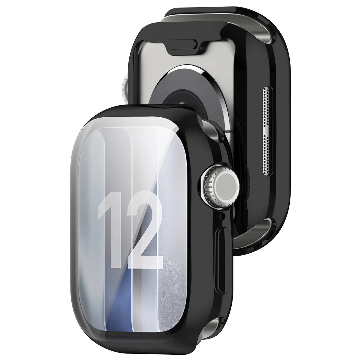 Apple Watch 12 - 42mm TPU Hülle Rundumschutz (Schwarz)