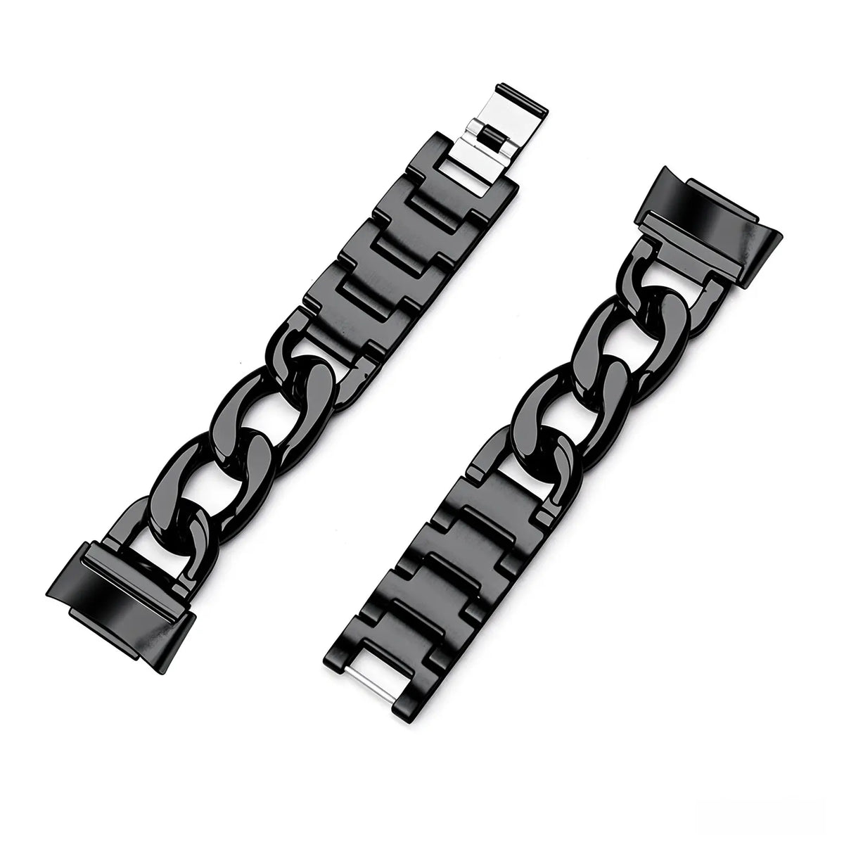 Fitbit Charge 6 Stahl Kettenarmband (Schwarz)