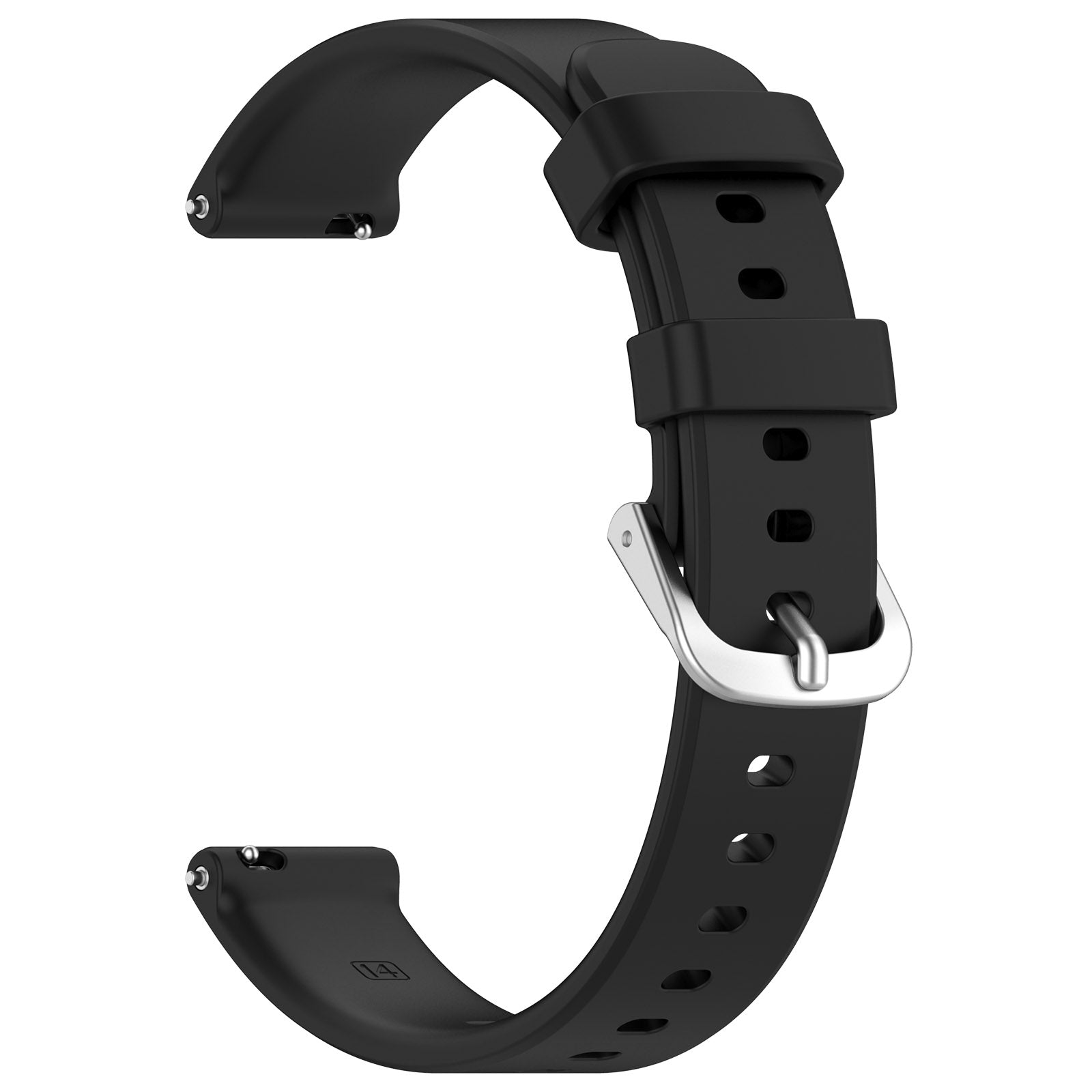 Pebble Round 2 - 14mm Silicone Classic Strap (Black)