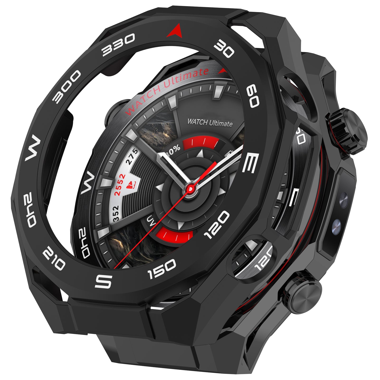 Huawei Watch Ultimate 2 PC-Hülle mit Glas (Schwarz)