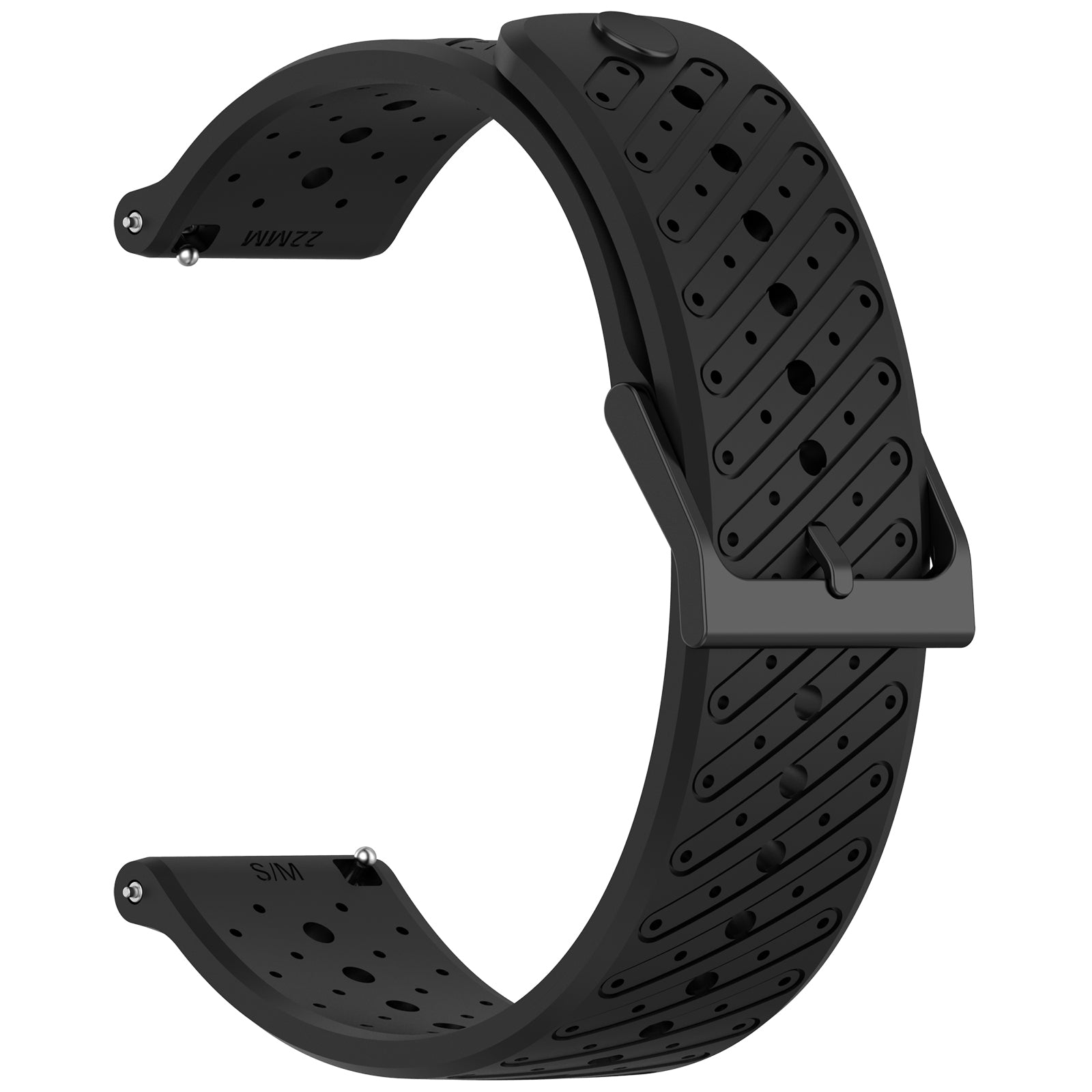 OnePlus Watch Gestreiftes Silikonarmband (Schwarz)