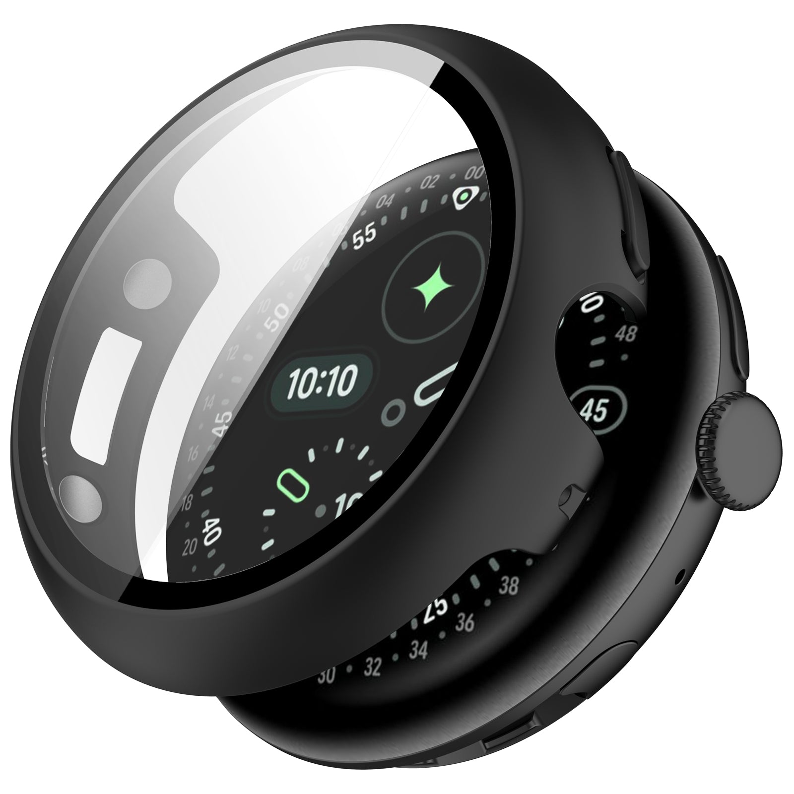 Google Pixel Watch 4 - 41mm Hard Case mit Glas (Schwarz)