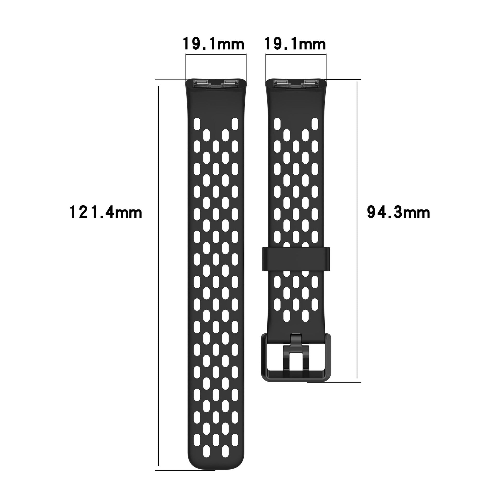Huawei Band 8 Silikon-Air-Armband (Schwarz)