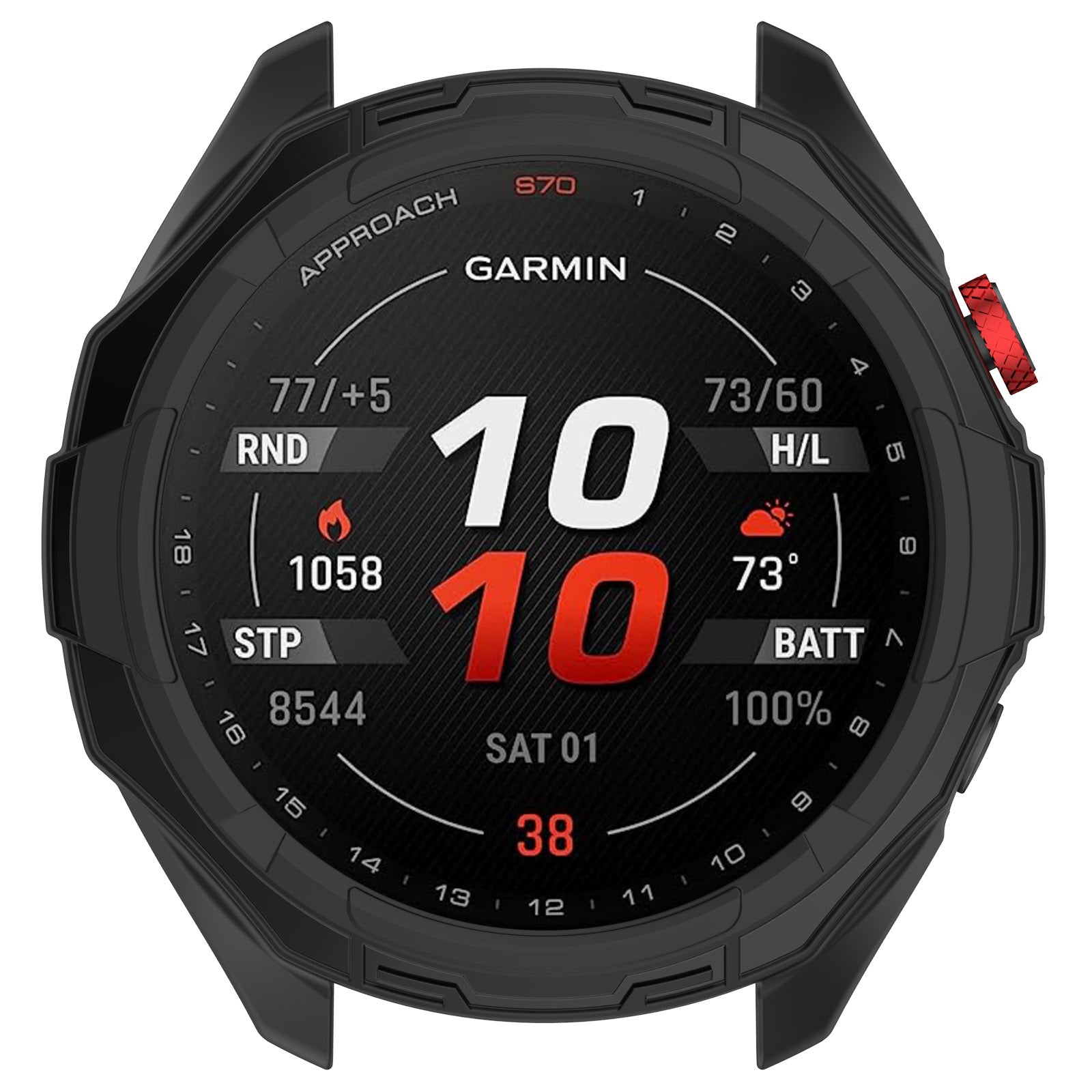 Garmin Approach S70 - 47mm Robuste TPU-Hülle (Schwarz)