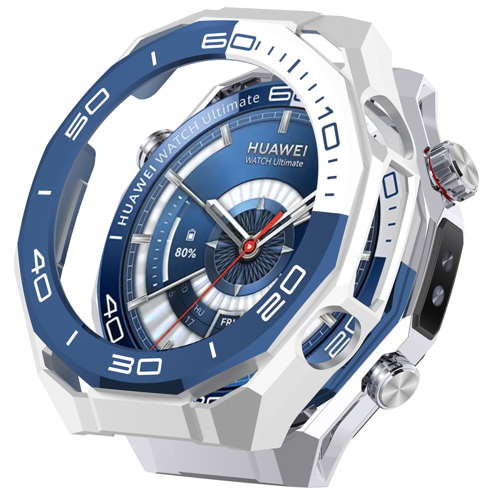 Huawei Watch Ultimate 2 PC-Hülle mit Glas (White/Blau)