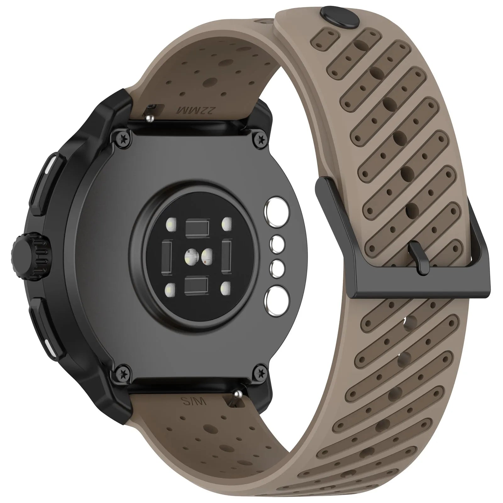 Oppo Watch S Gestreiftes Silikonarmband (Braun)