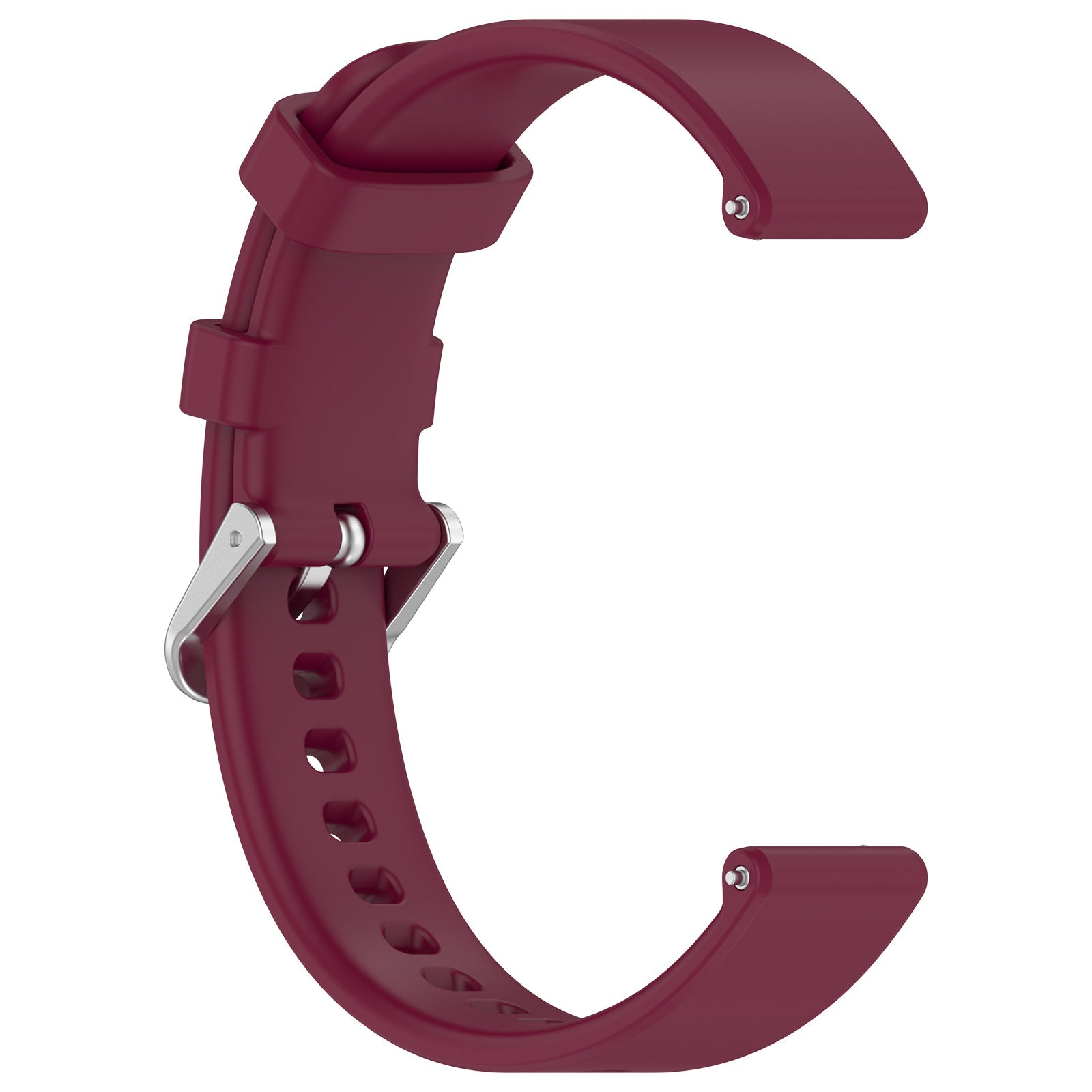 Pebble Round 2 - 14mm Silicone Classic Strap (Wine Red)