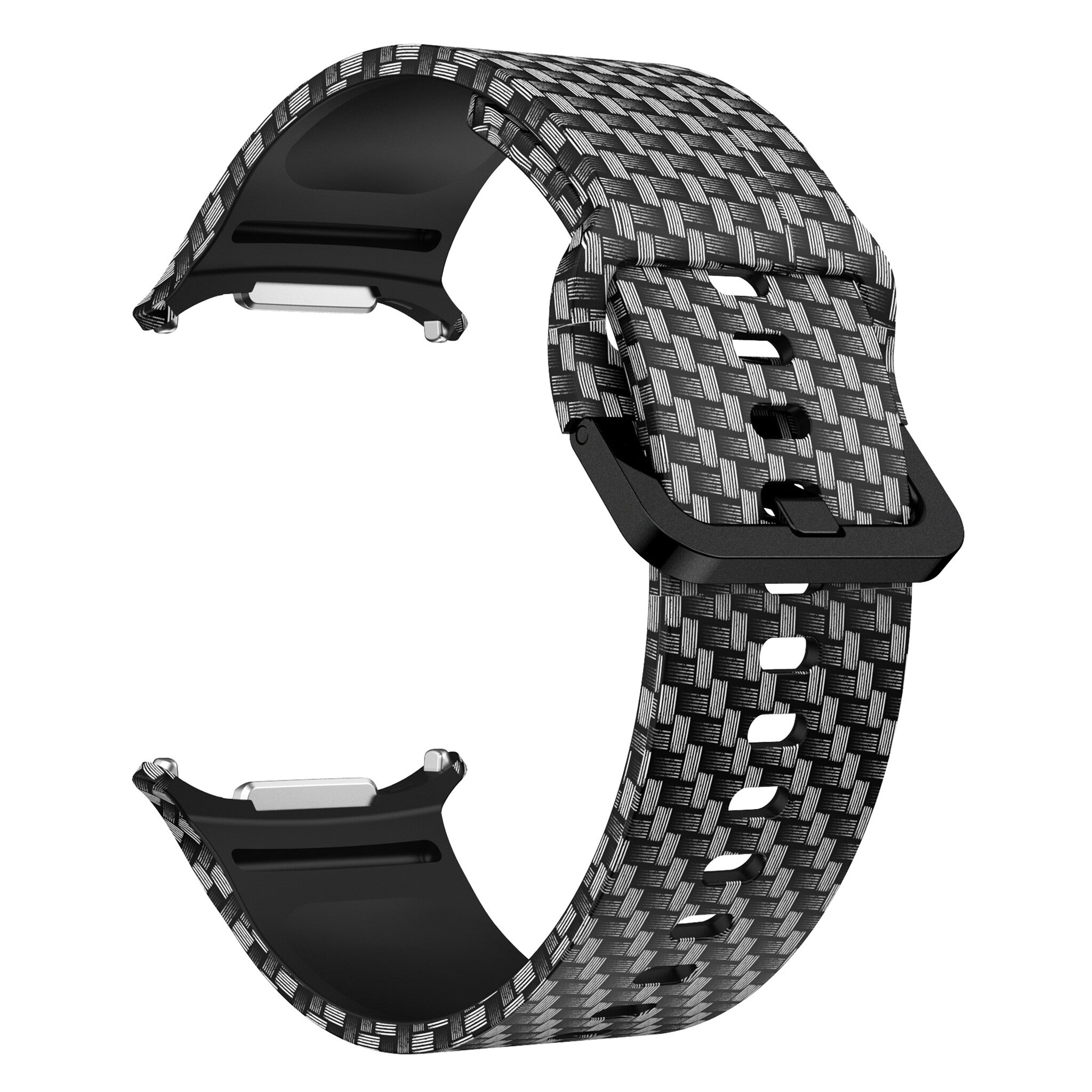 Carbon Fibre Samsung Galaxy Watch Ultra Silicone Strap