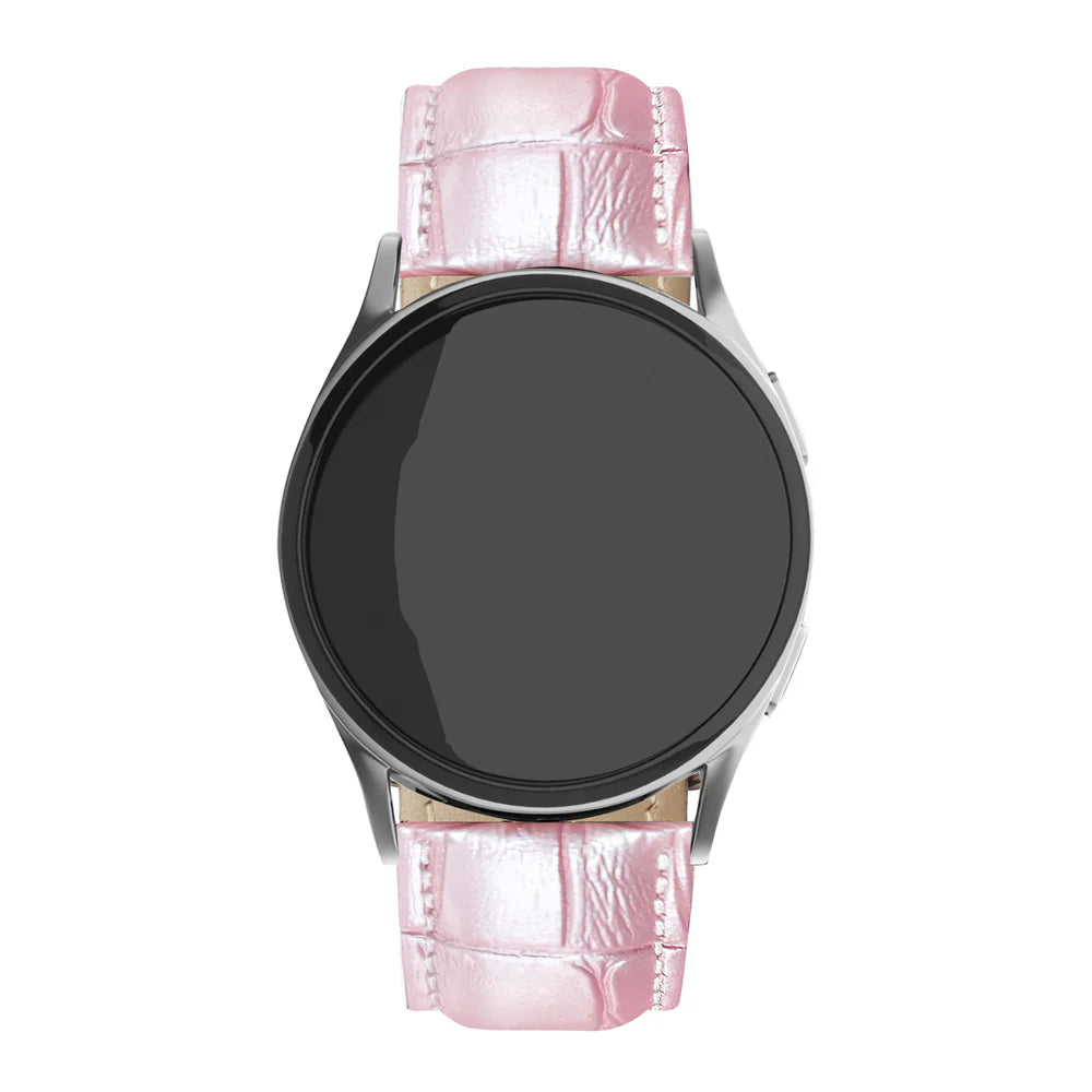 Amazfit Bip U (Pro) Gebürstetes Lederarmband Krokodil (Rosa)