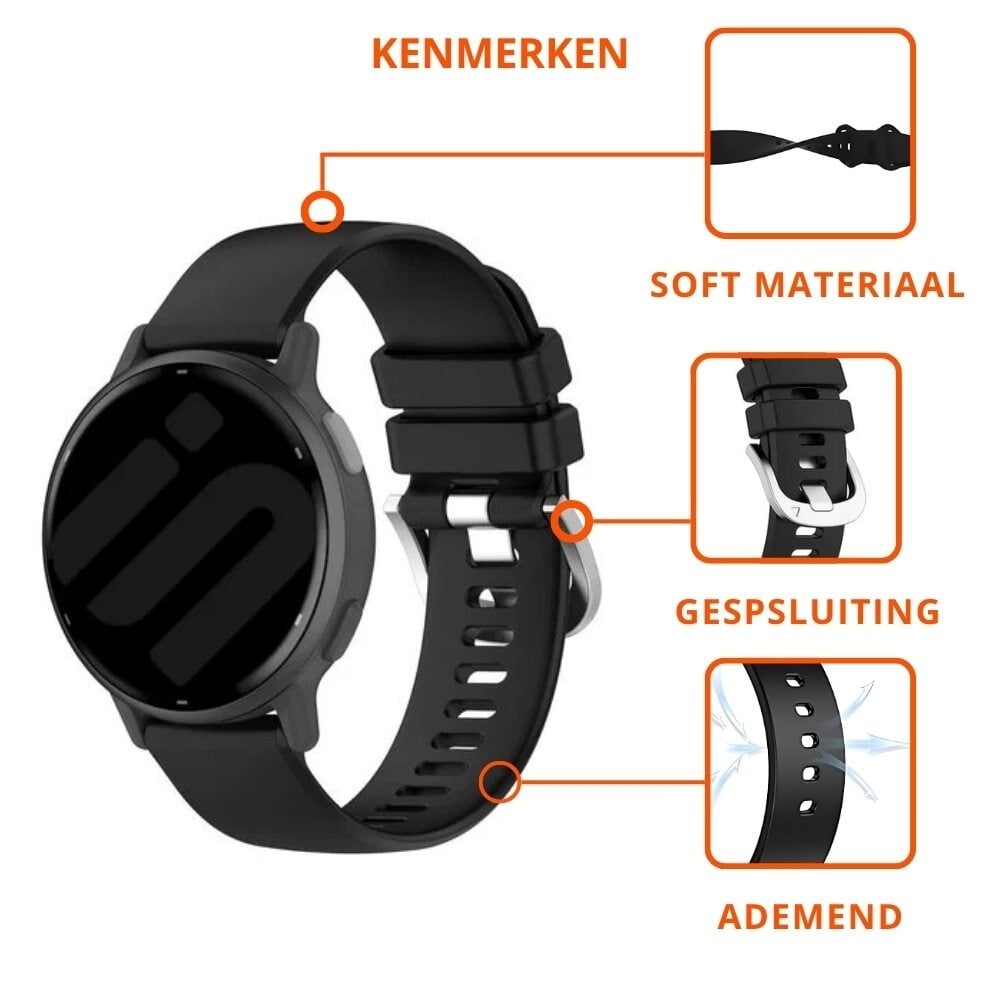 Coros Pace Pro Classic Silikonarmband (Schwarz)