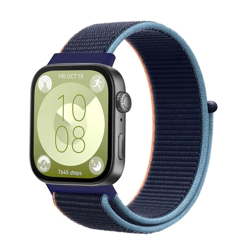 Huawei Watch Fit 4 Klassisches Nylon Armband (Dunkel Blau)