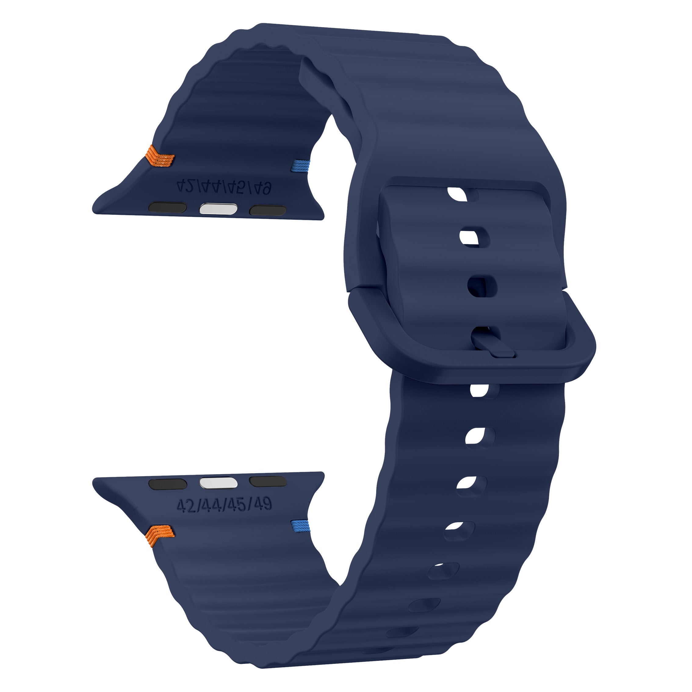 Apple Watch Wave Silikonarmband (Dunkelblau)