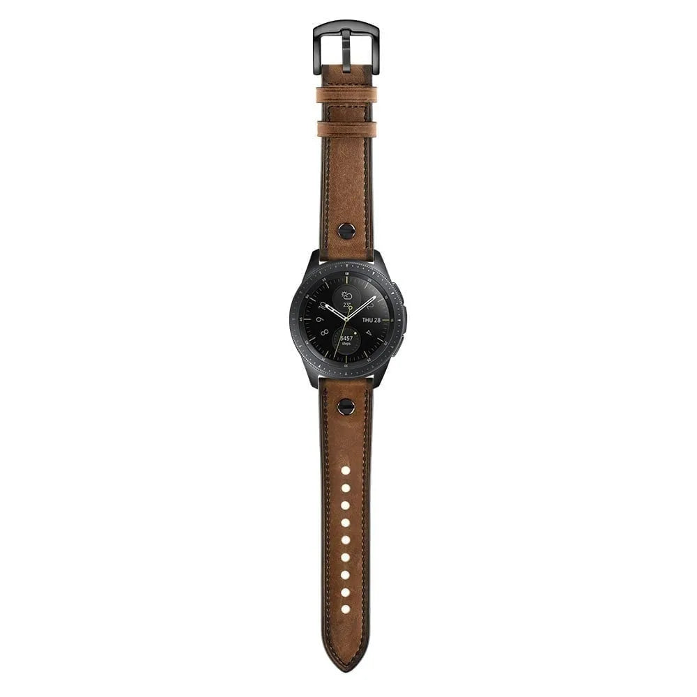 Coros Pace 2 Lederband mit Schraube (Dunkelbraun)