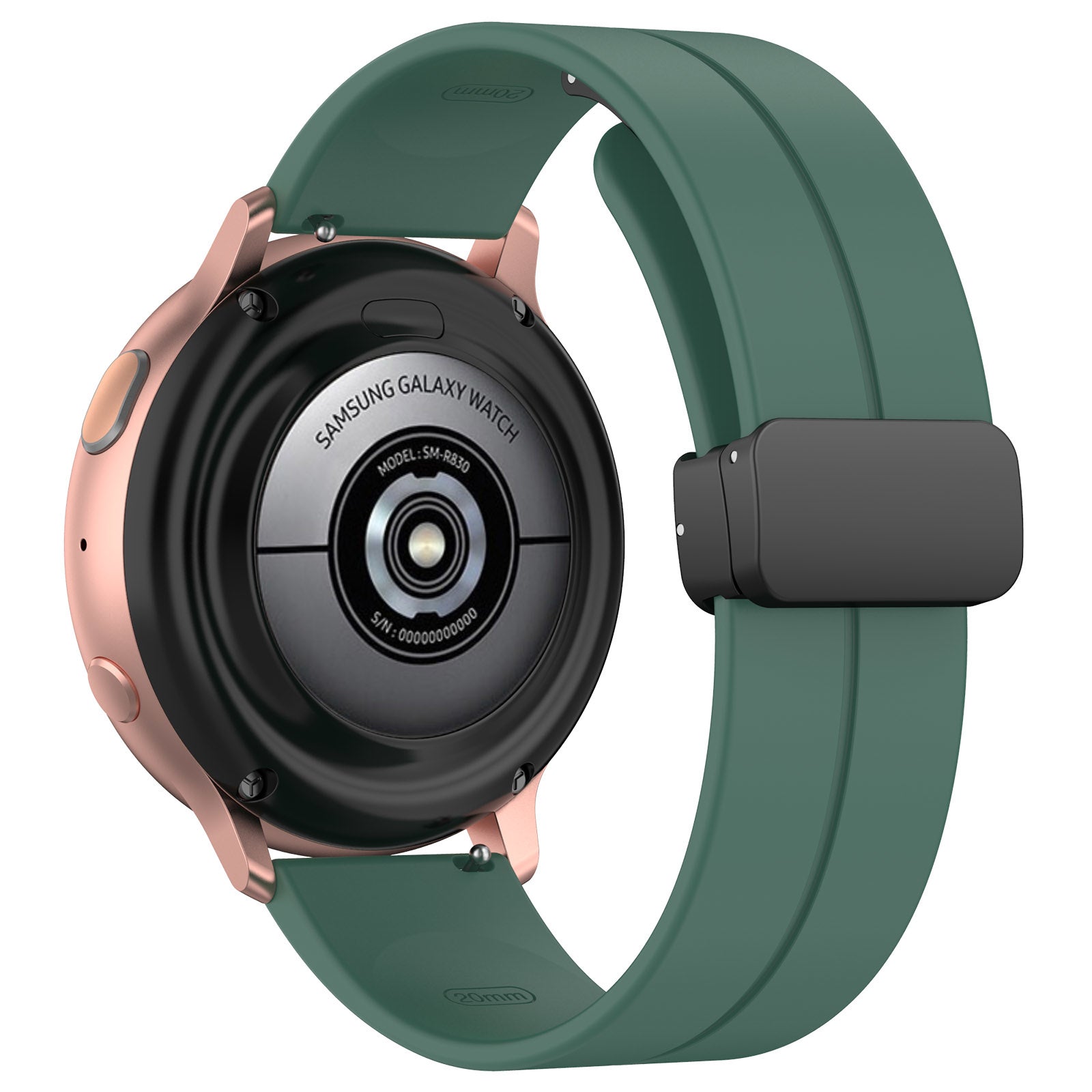 Withings ScanWatch Nova D-Schnalle Silikonarmband (Dunkel Grün)