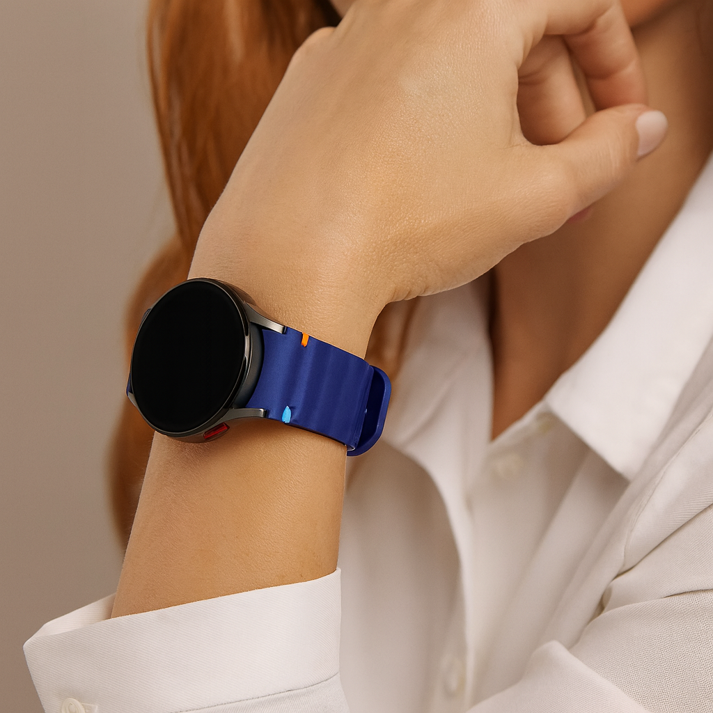 Bandz Samsung Galaxy Watch 6 - 40mm Wave-Armband 'Easy Fit' (Dunkel Blau)