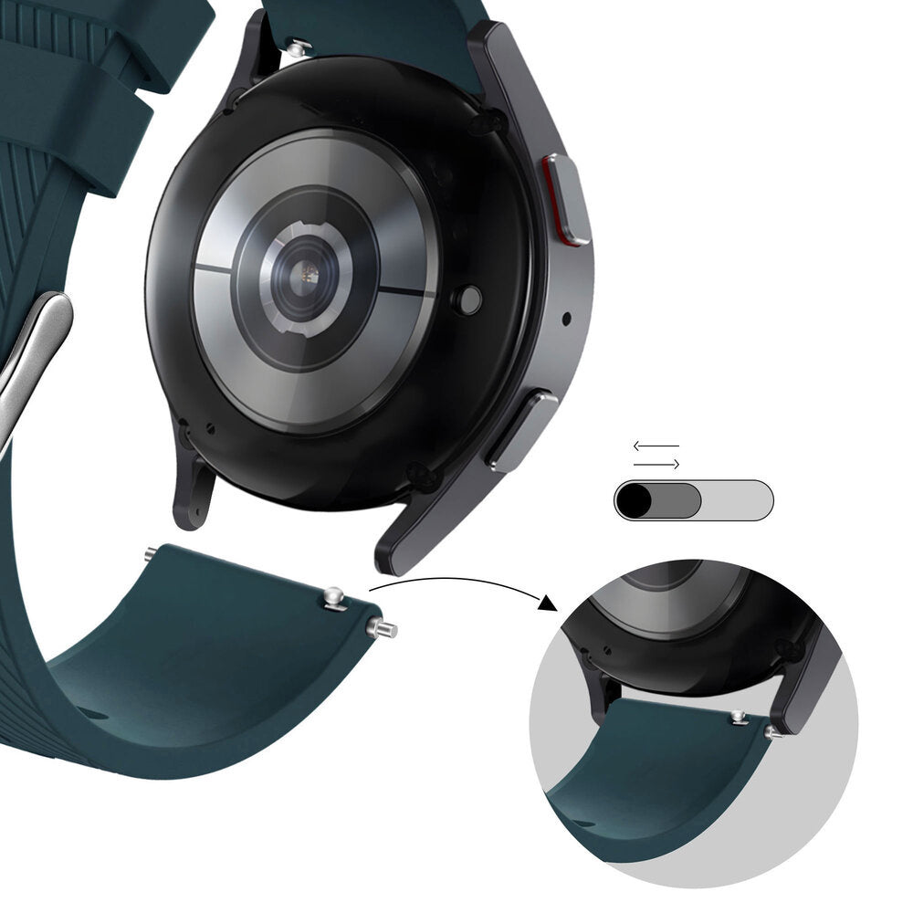 Bandz Amazfit Active 2 Silikonarmband 'Deluxe' (Dunkelgrün)