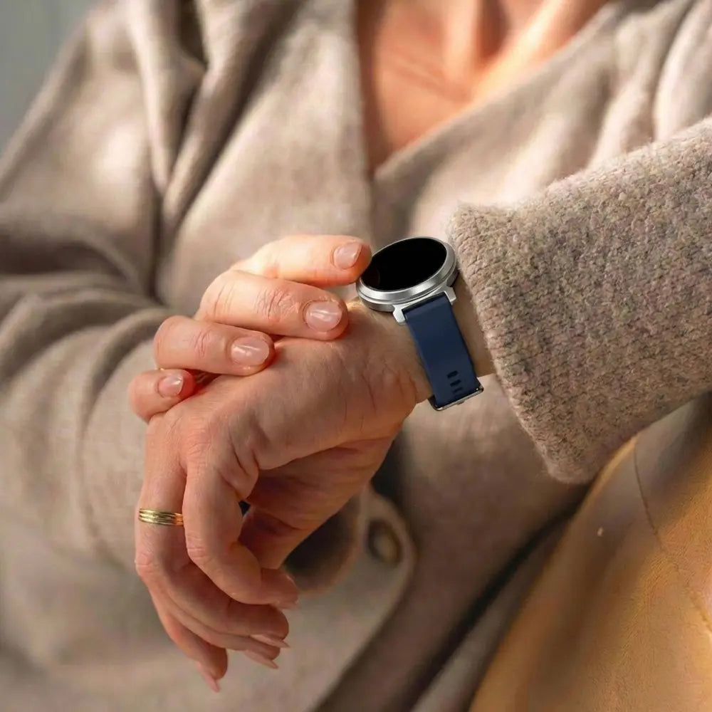 Pebble Round 2 - 14mm Silicone Classic Strap (Dark Blue)