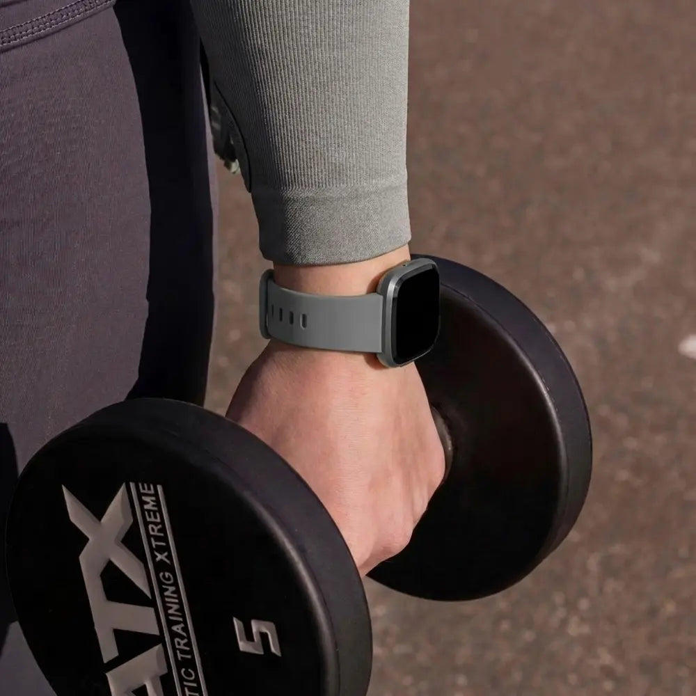 Fitbit Versa-Versa 2 Silicone Strap with Buckle (Grey)