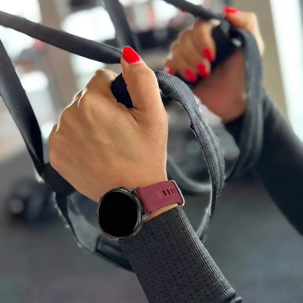 Bandz Garmin Vivoactive 4s Silikonarmband 'Deluxe' (Weinrot)