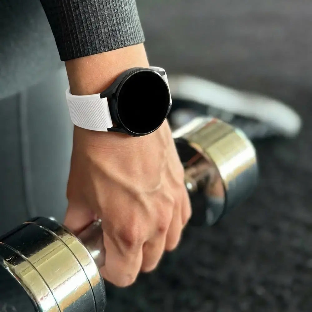 Samsung Galaxy Watch 4 44mm Silicone Strap with Buckle (White)