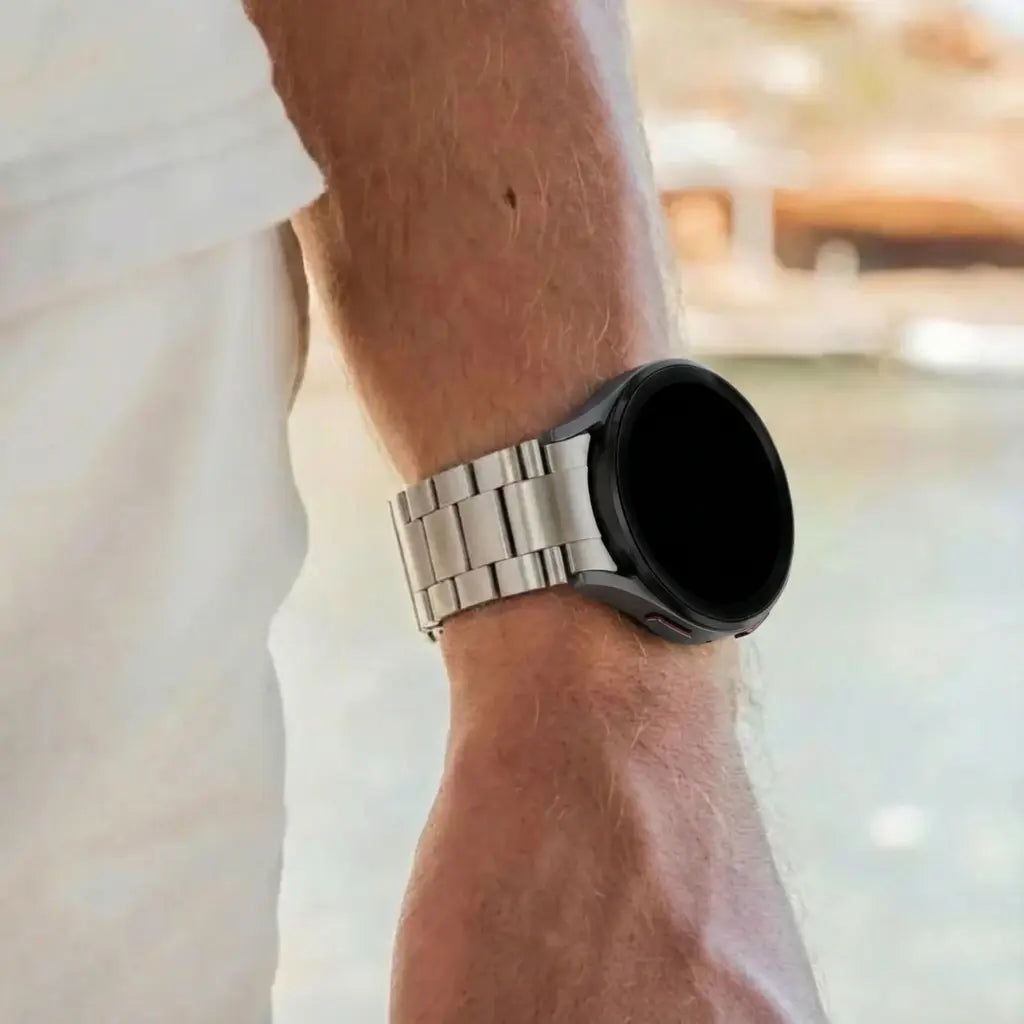 Bandz Samsung Galaxy Watch 5 - 44mm Titanium Strap 'Classic' (Silver)