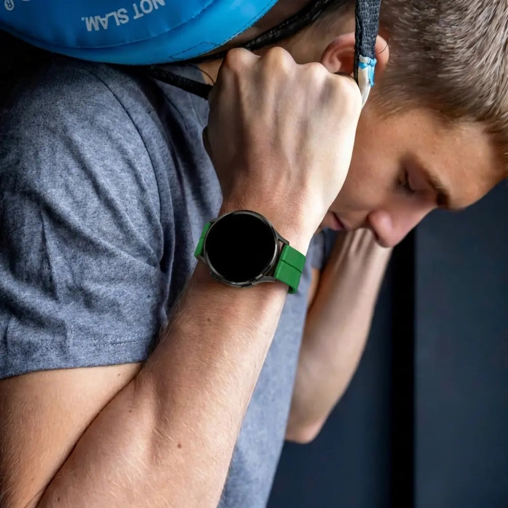 Bandz Garmin Vivoactive 6 Silikonarmband mit D-Schnalle (Grün)