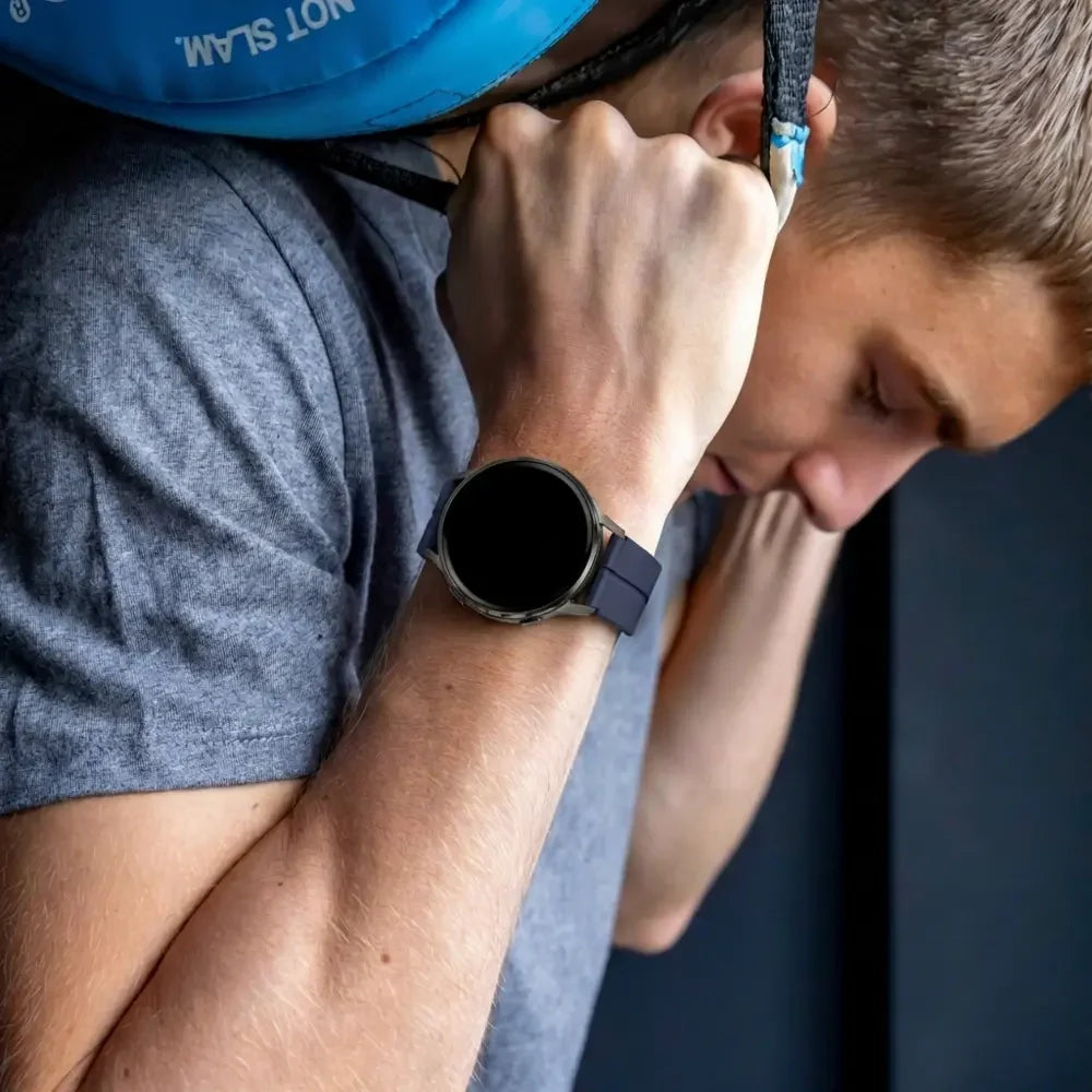 Bandz Garmin Approach S42 Silicone Strap with D-Buckle (Dark Blue)